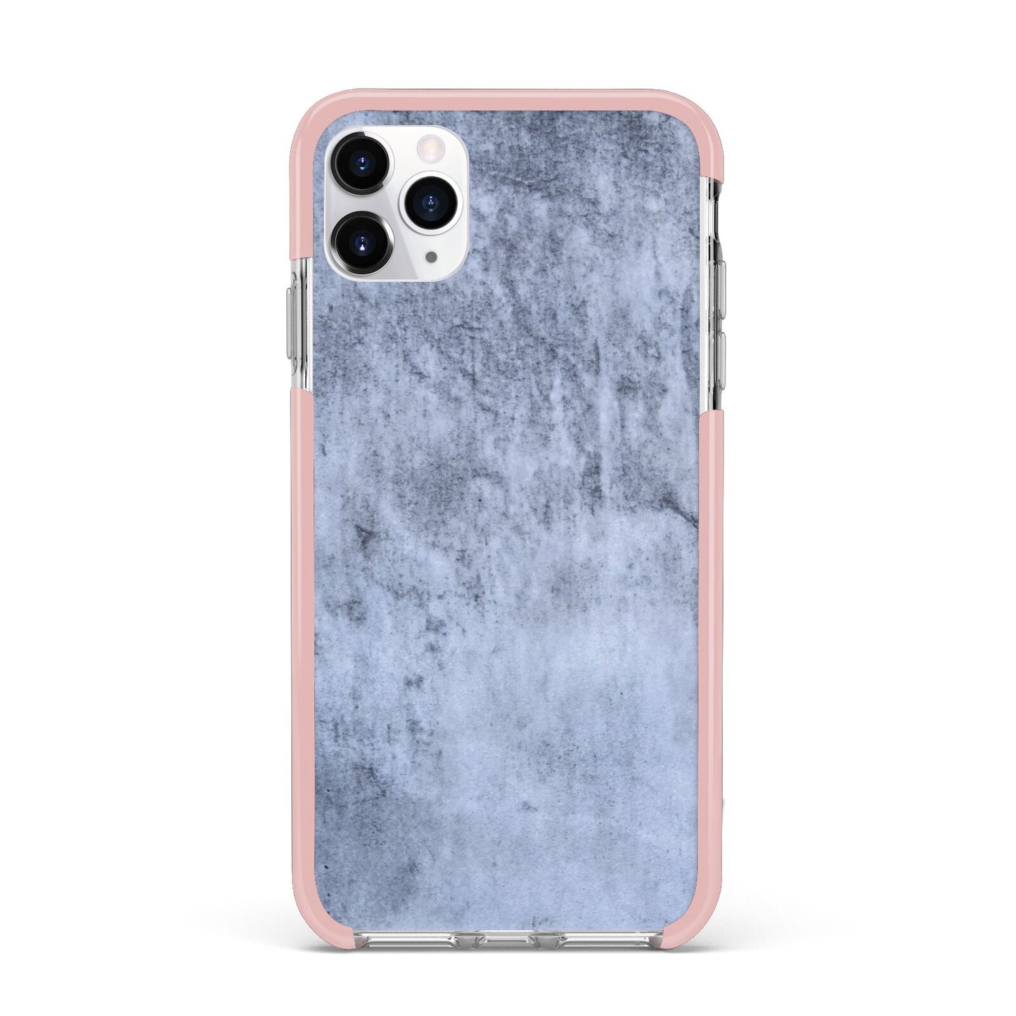 Faux Marble Dark Grey iPhone 11 Pro Max Impact Pink Edge Case