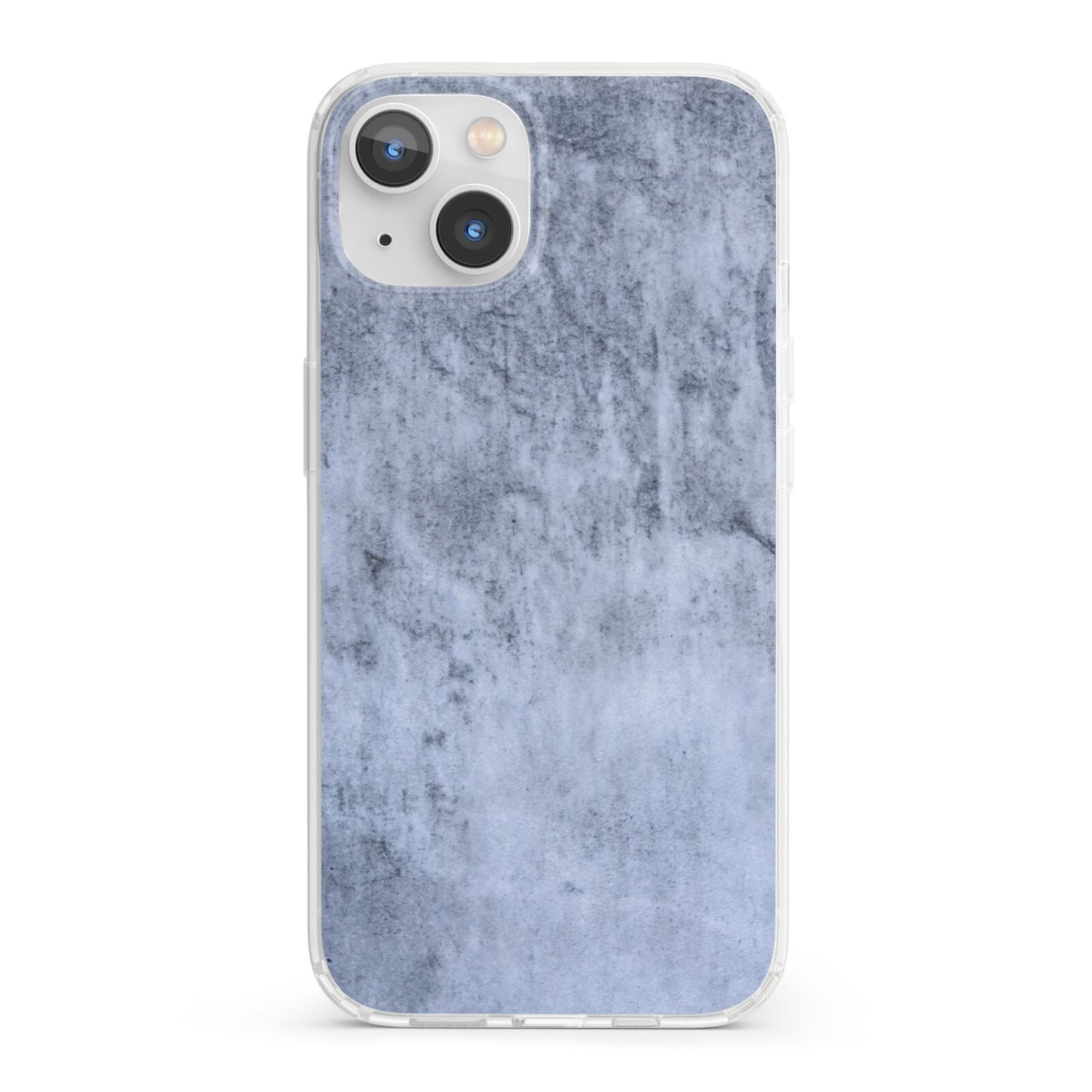 Faux Marble Dark Grey iPhone 13 Clear Bumper Case