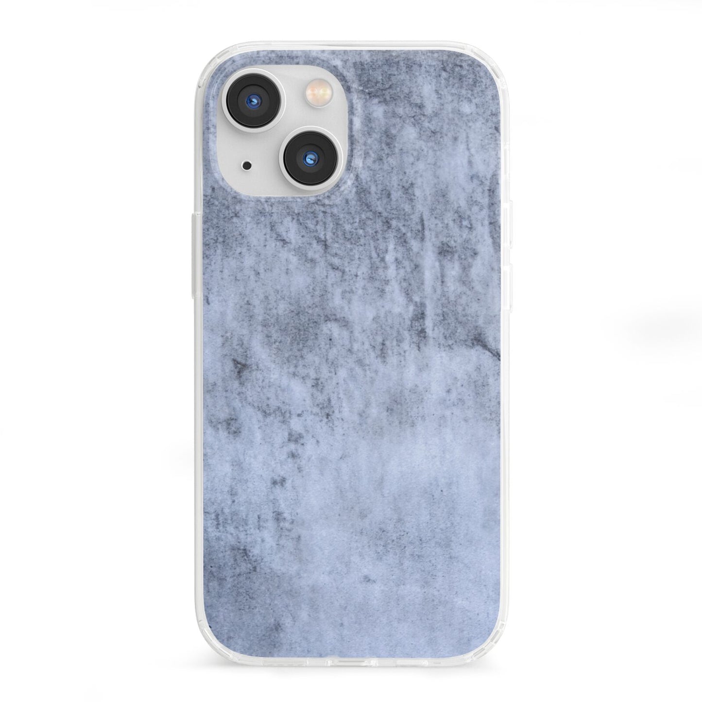 Faux Marble Dark Grey iPhone 13 Mini Clear Bumper Case