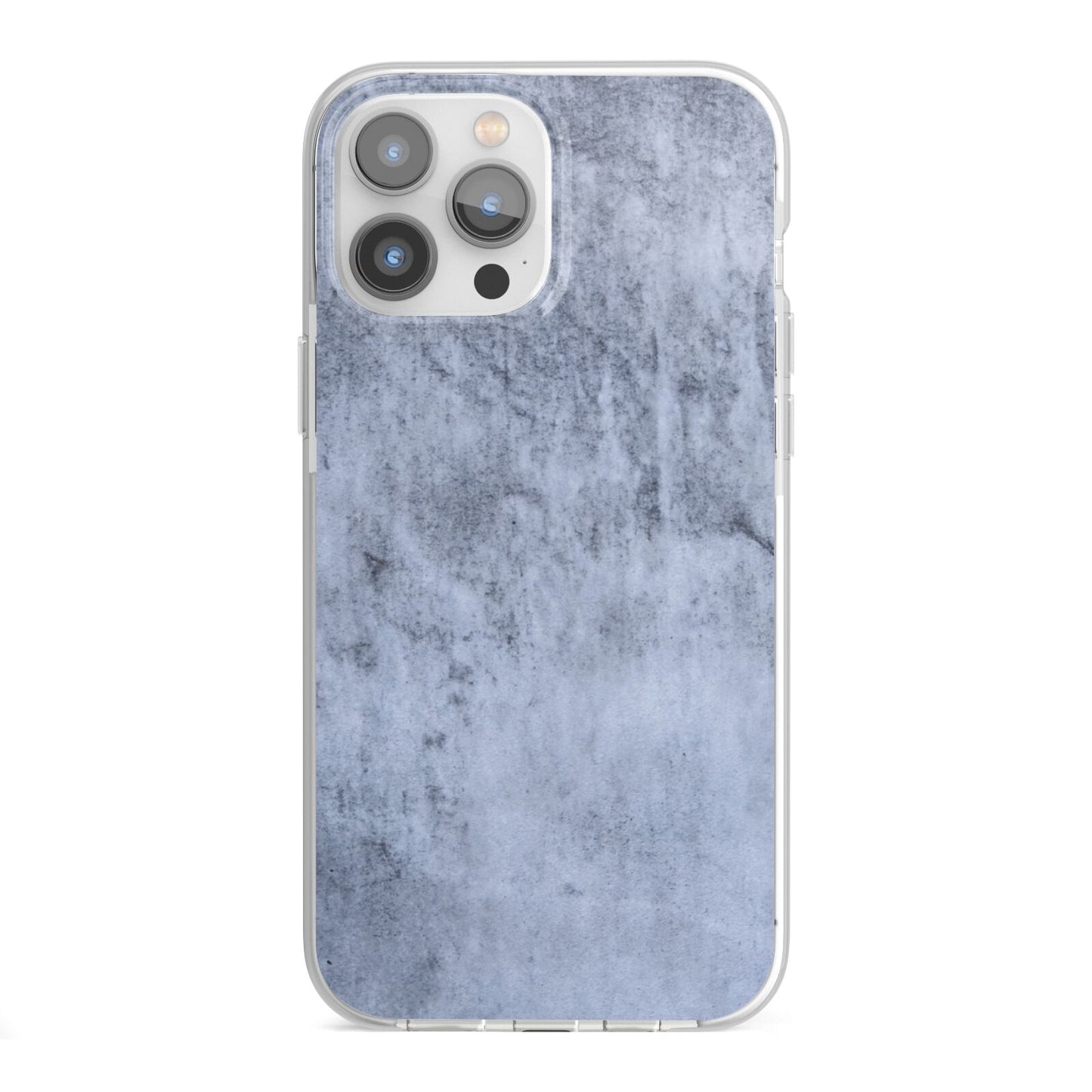 Faux Marble Dark Grey iPhone 13 Pro Max TPU Impact Case with White Edges