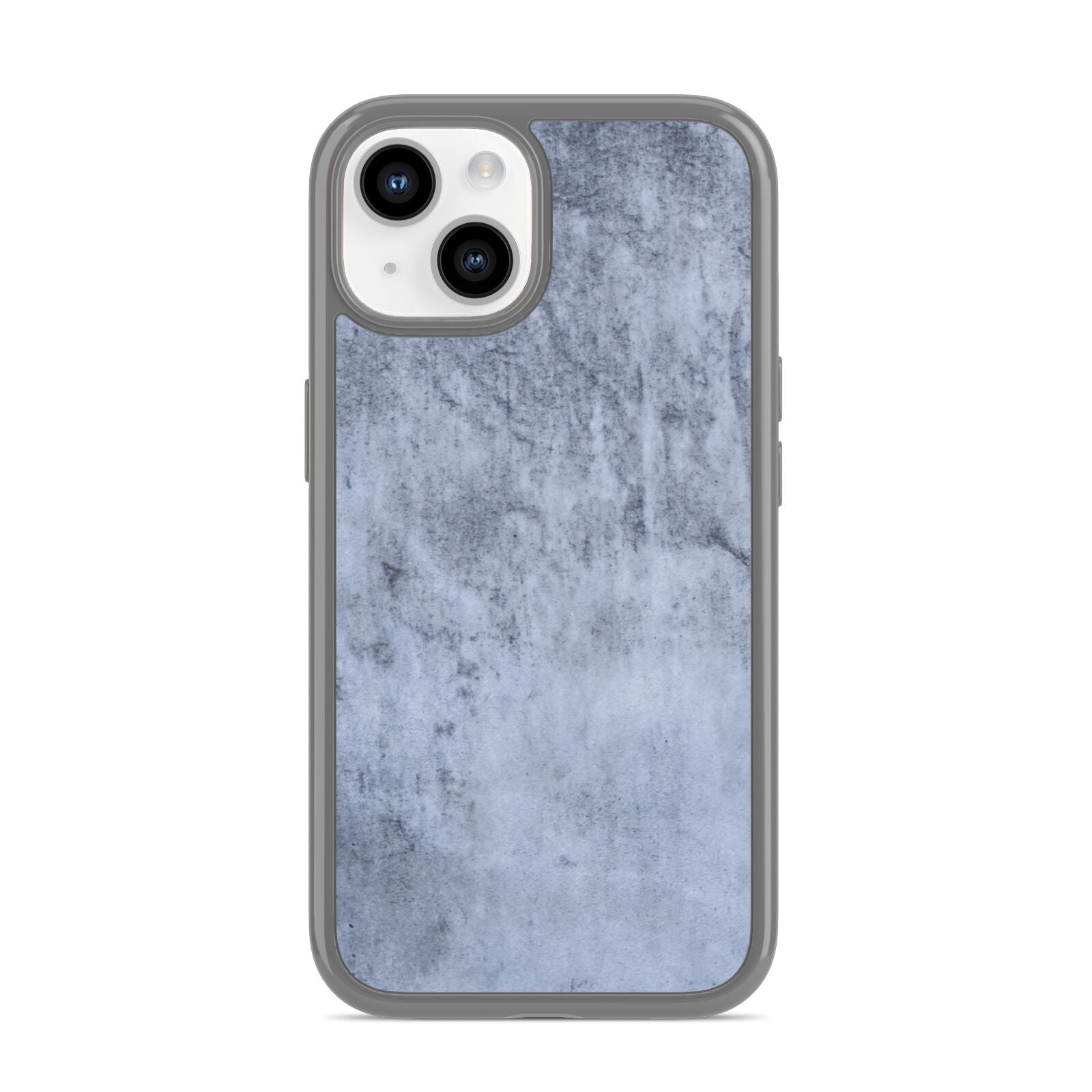 Faux Marble Dark Grey iPhone 14 Clear Tough Case Starlight