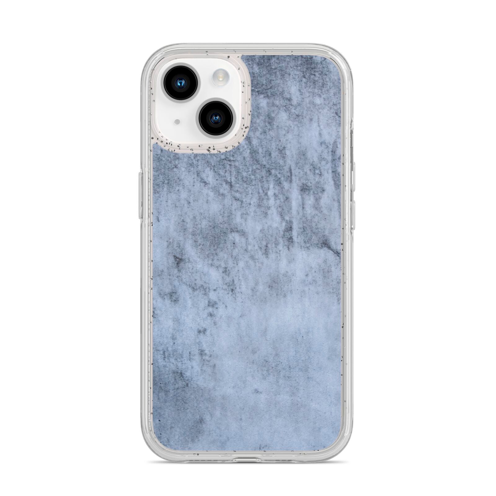 Faux Marble Dark Grey iPhone 14 Glitter Tough Case Starlight