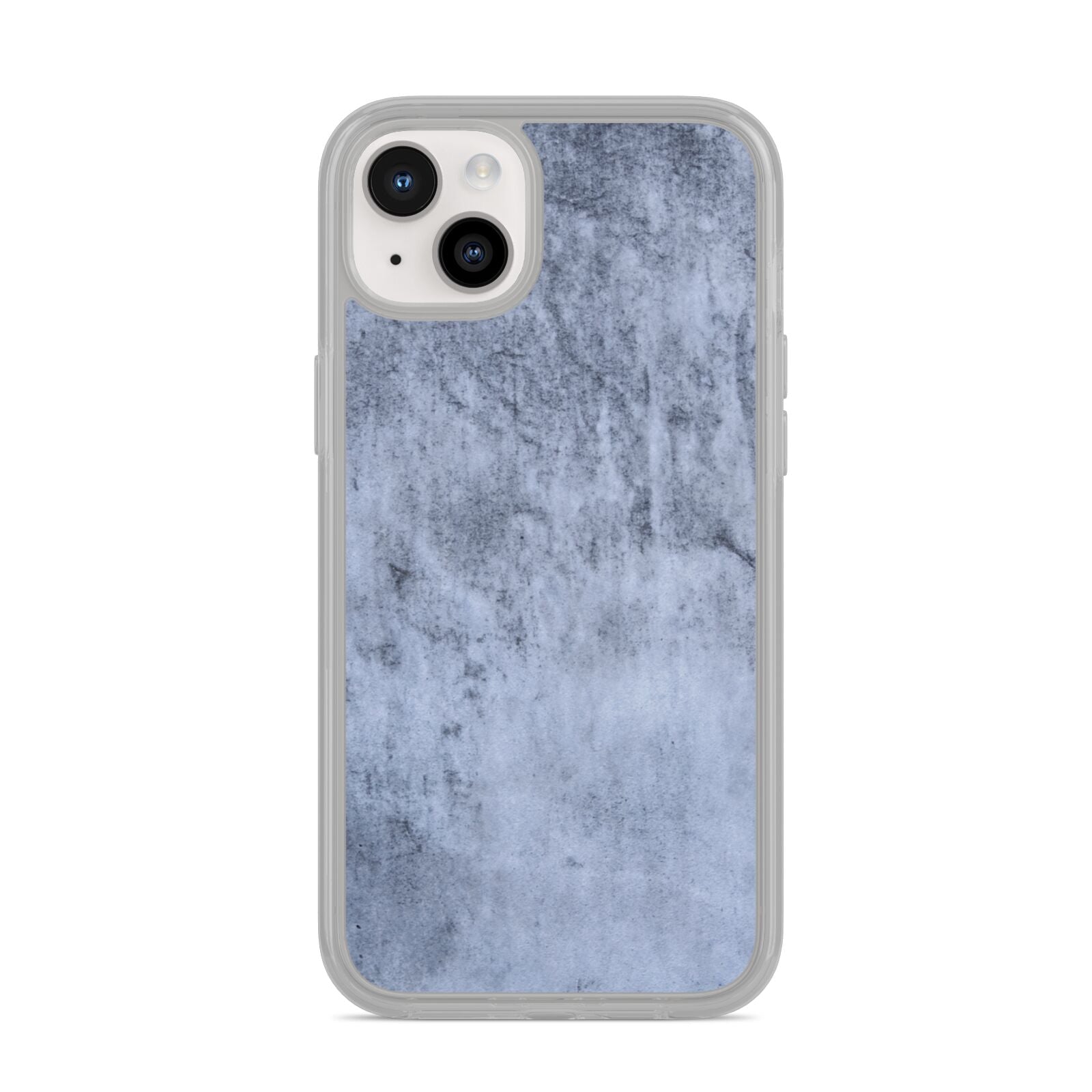 Faux Marble Dark Grey iPhone 14 Plus Clear Tough Case Starlight