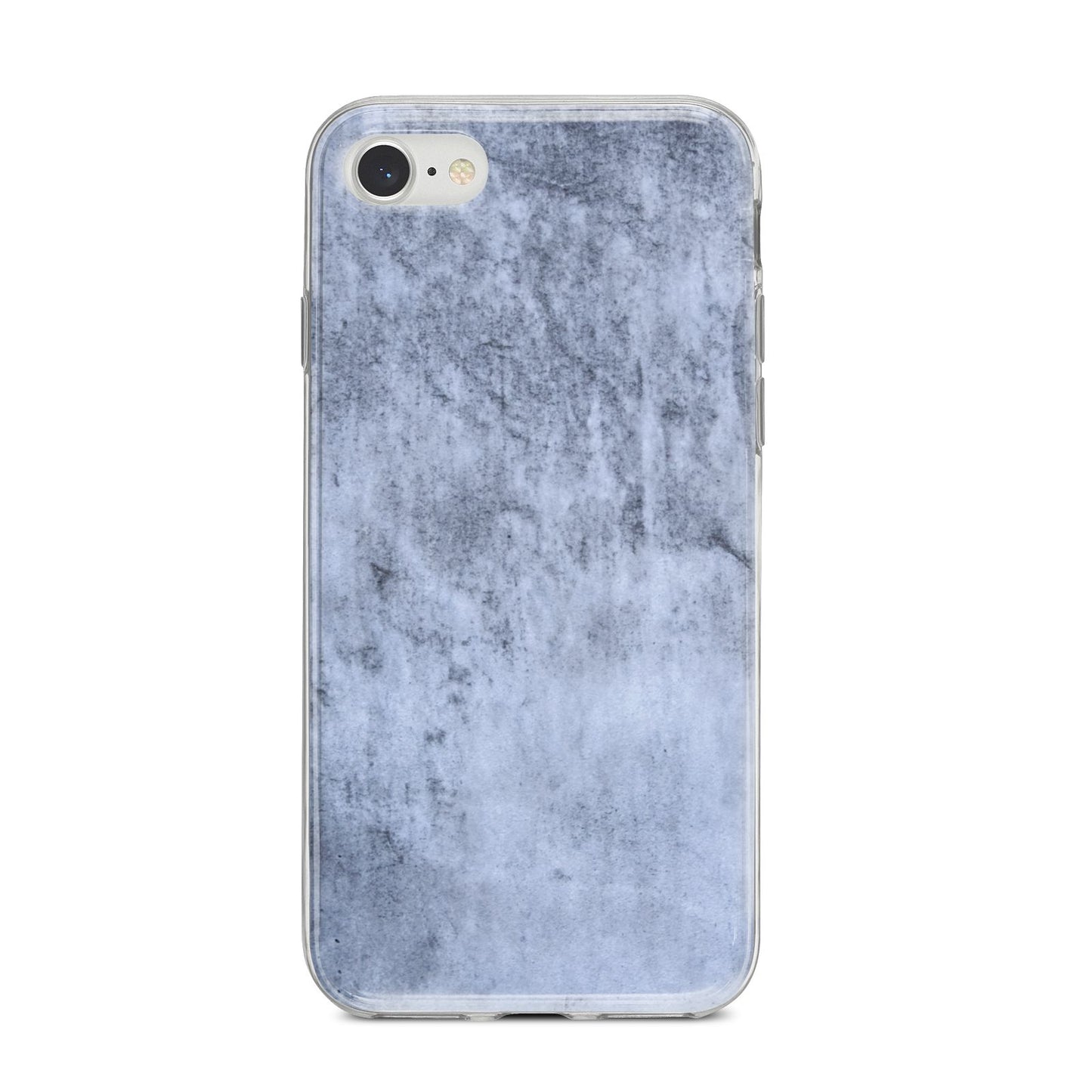 Faux Marble Dark Grey iPhone 8 Bumper Case on Silver iPhone