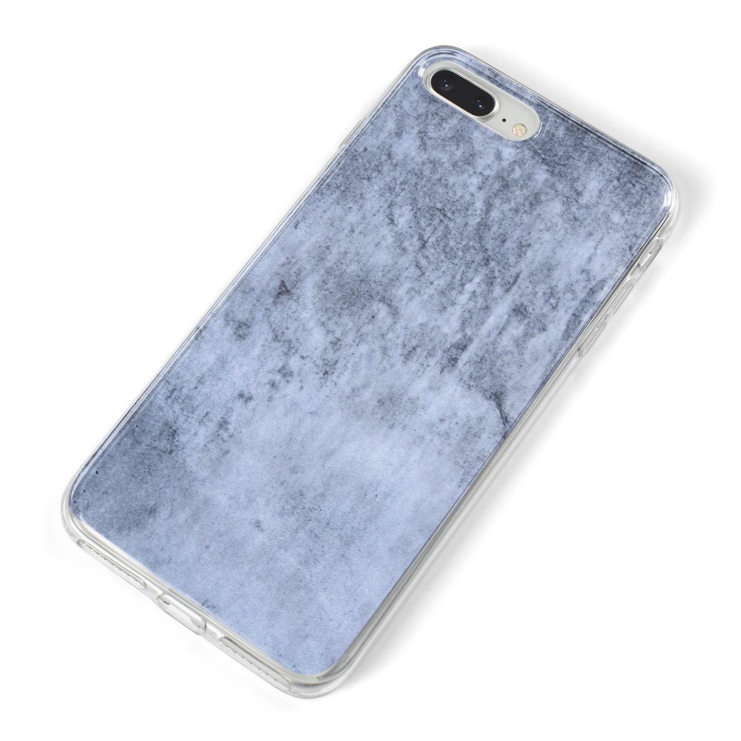 Faux Marble Dark Grey iPhone 8 Plus Bumper Case on Silver iPhone Alternative Image