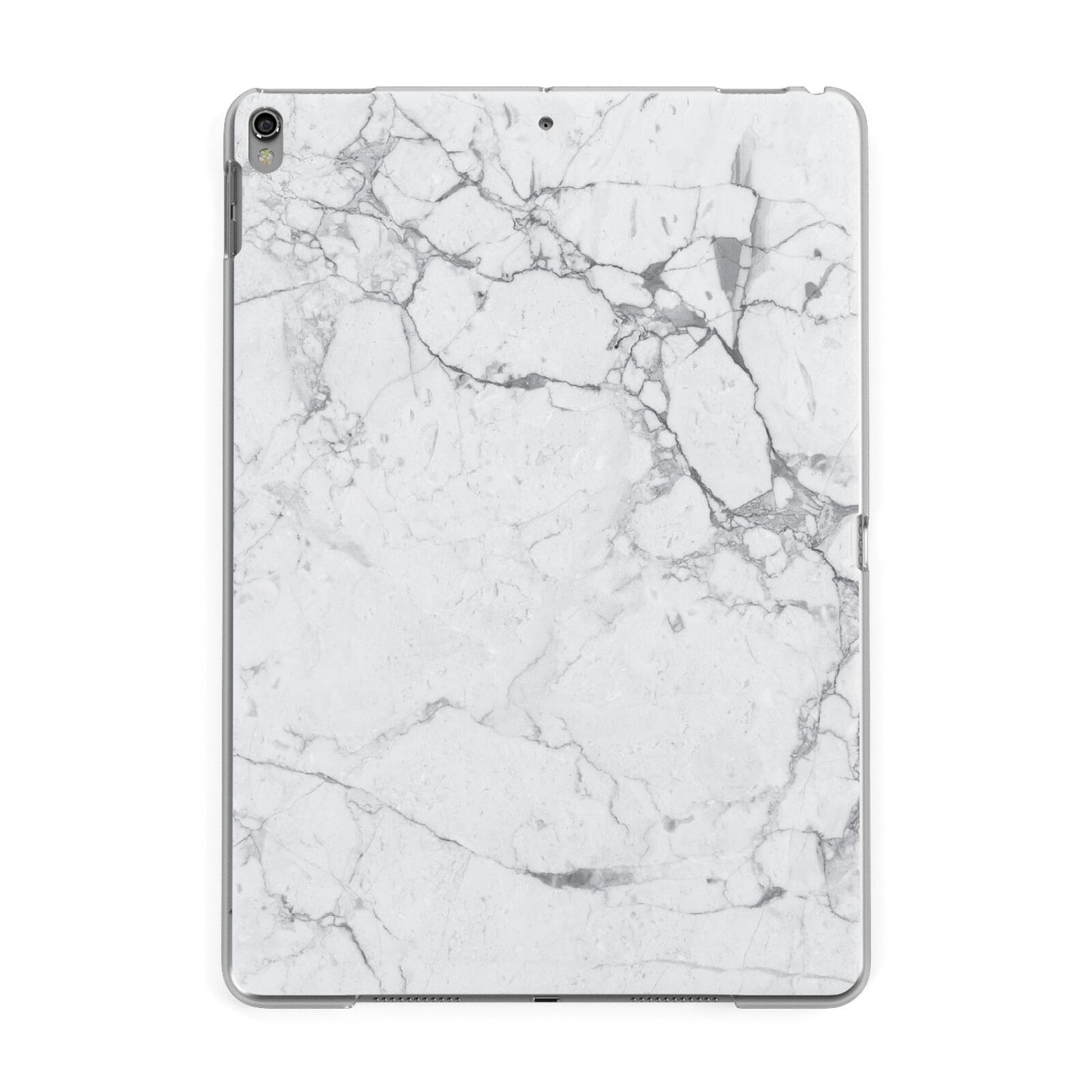 Faux Marble Effect Grey White Apple iPad Grey Case