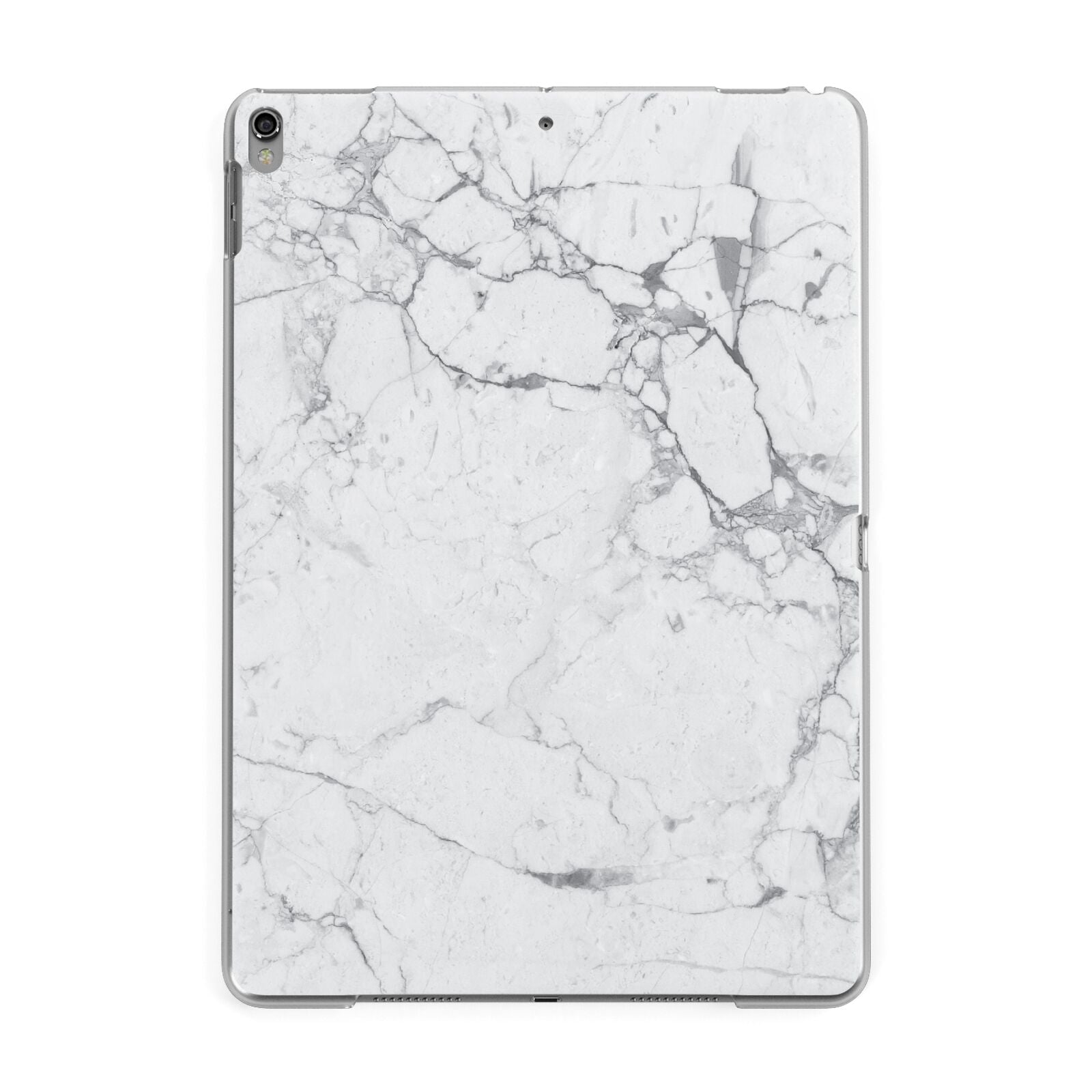 Faux Marble Effect Grey White Apple iPad Grey Case