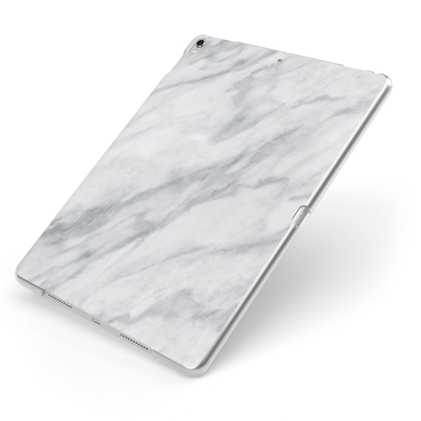 Faux Marble Effect Italian Apple iPad Case on Silver iPad Side View
