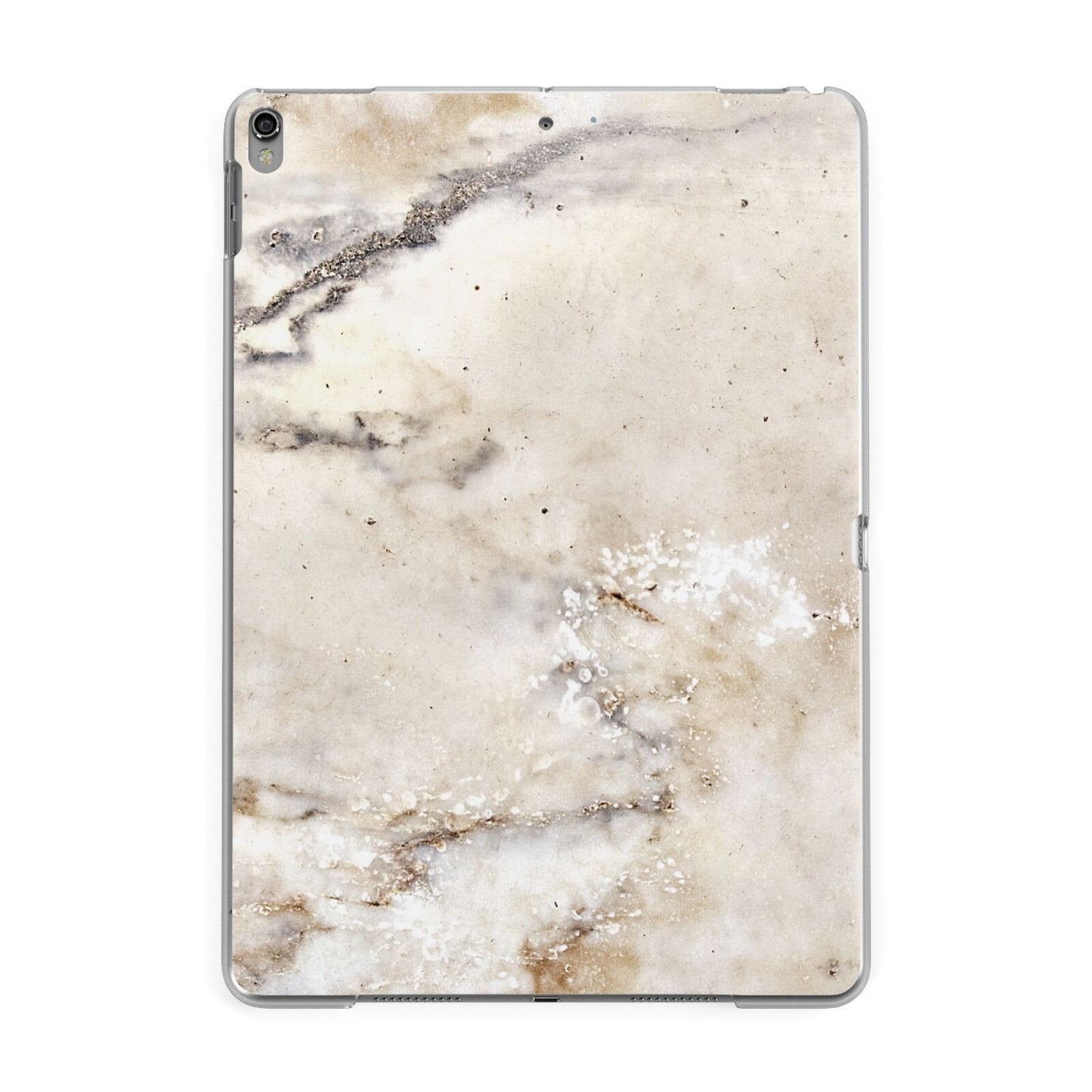 Faux Marble Effect Print Apple iPad Grey Case