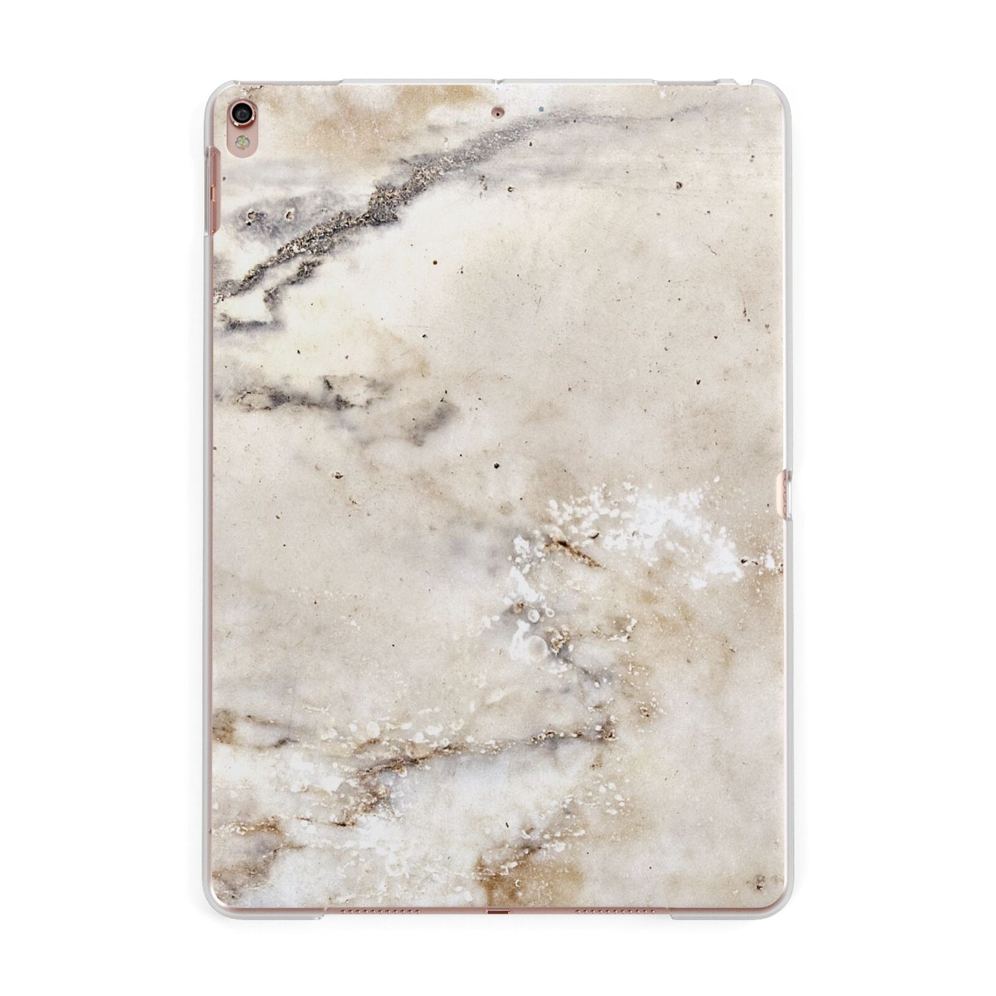 Faux Marble Effect Print Apple iPad Rose Gold Case