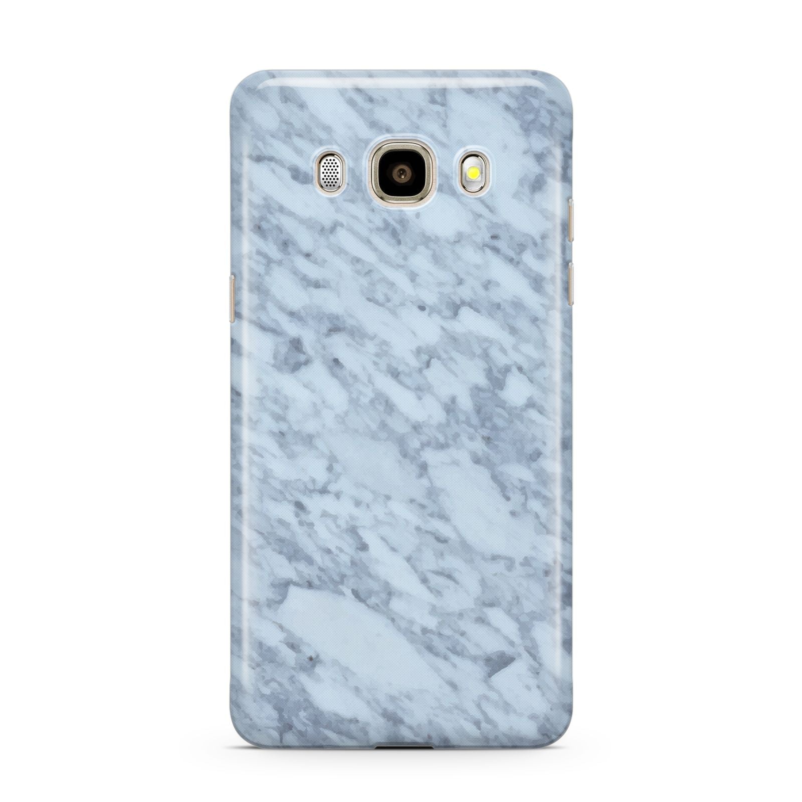 Faux Marble Grey 2 Samsung Galaxy J7 2016 Case on gold phone