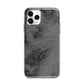 Faux Marble Grey Black Apple iPhone 11 Pro Max in Silver with Bumper Case