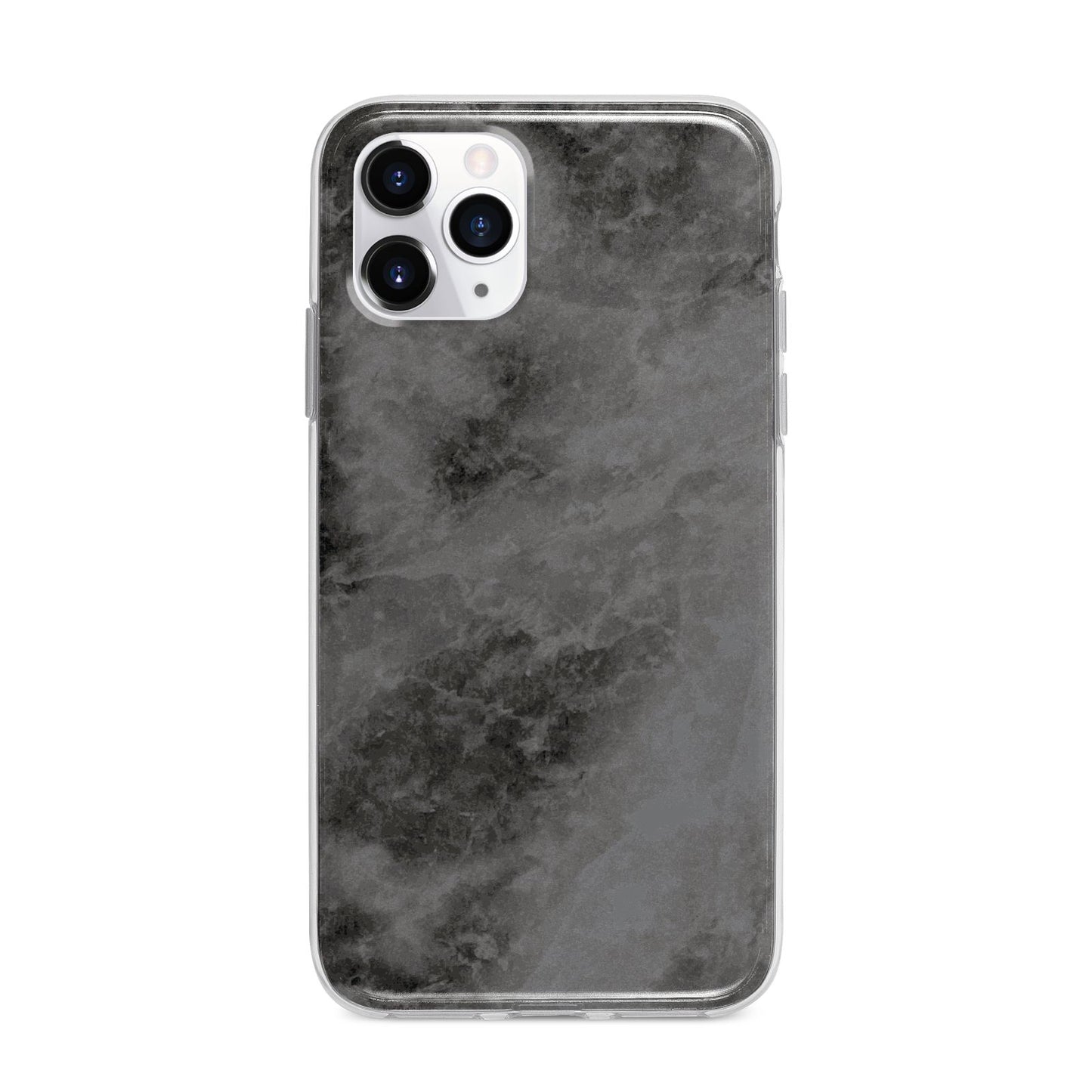 Faux Marble Grey Black Apple iPhone 11 Pro in Silver with Bumper Case