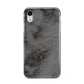 Faux Marble Grey Black Apple iPhone XR White 3D Tough Case