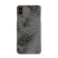 Faux Marble Grey Black Apple iPhone Xs Max 3D Snap Case