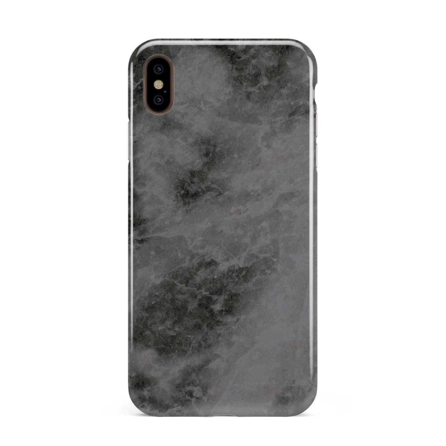 Faux Marble Grey Black Apple iPhone Xs Max 3D Tough Case