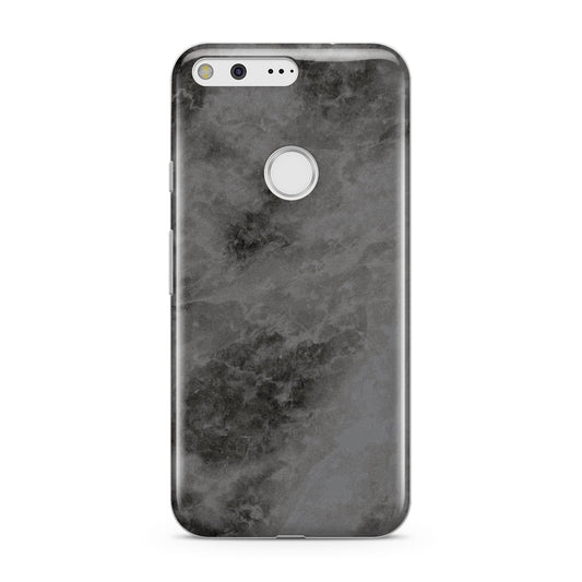 Faux Marble Grey Black Google Pixel Case