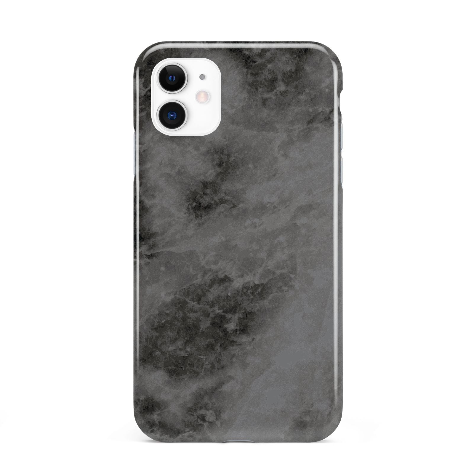 Faux Marble Grey Black iPhone 11 3D Tough Case