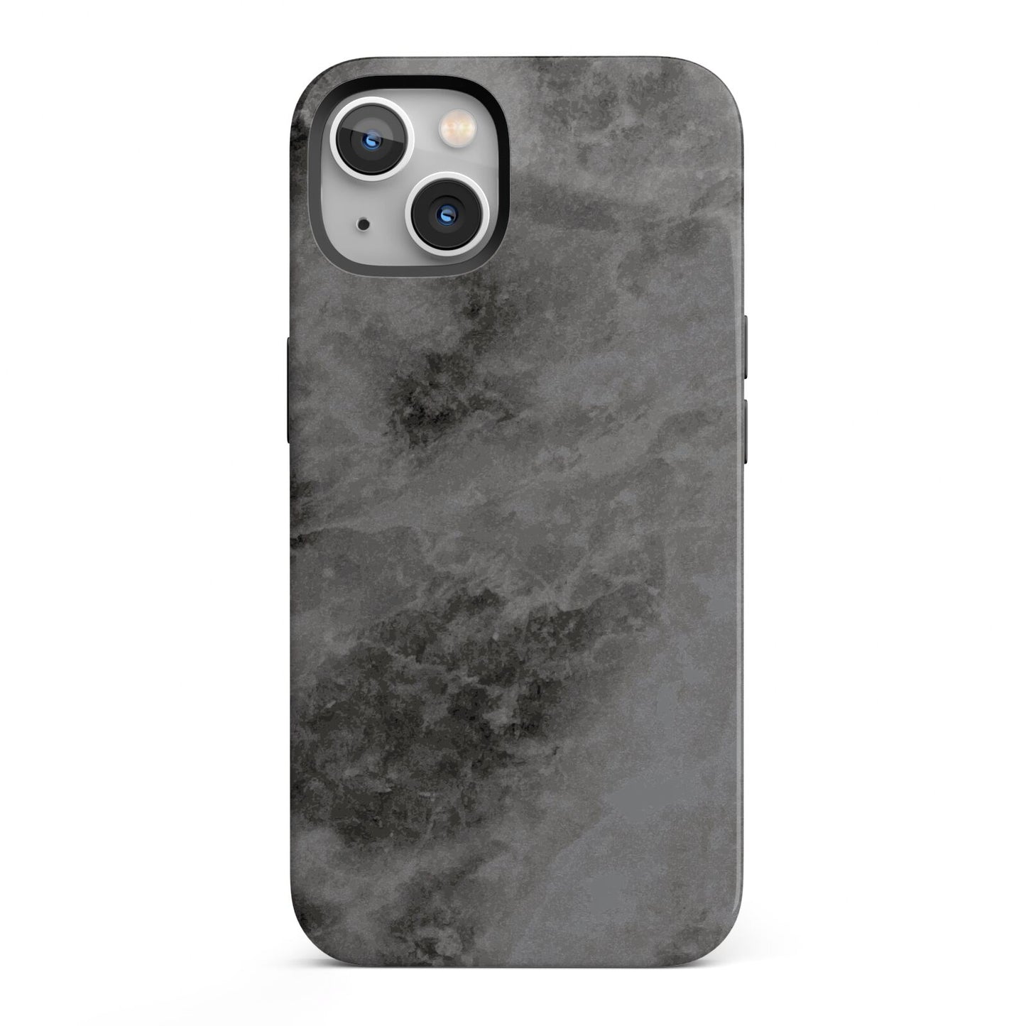 Faux Marble Grey Black iPhone 13 Full Wrap 3D Tough Case
