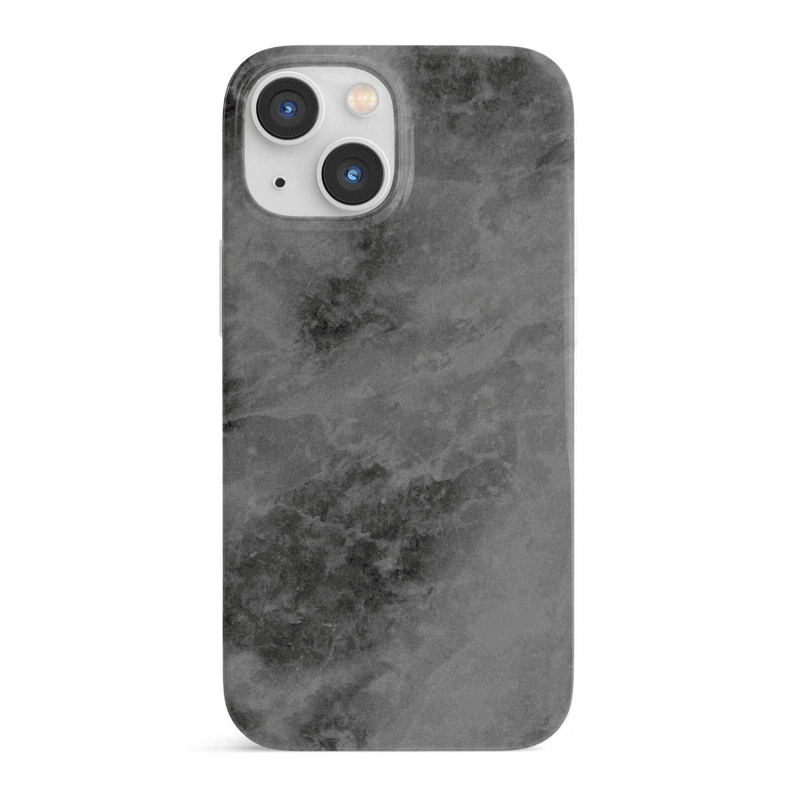 Faux Marble Grey Black iPhone 13 Mini Full Wrap 3D Snap Case