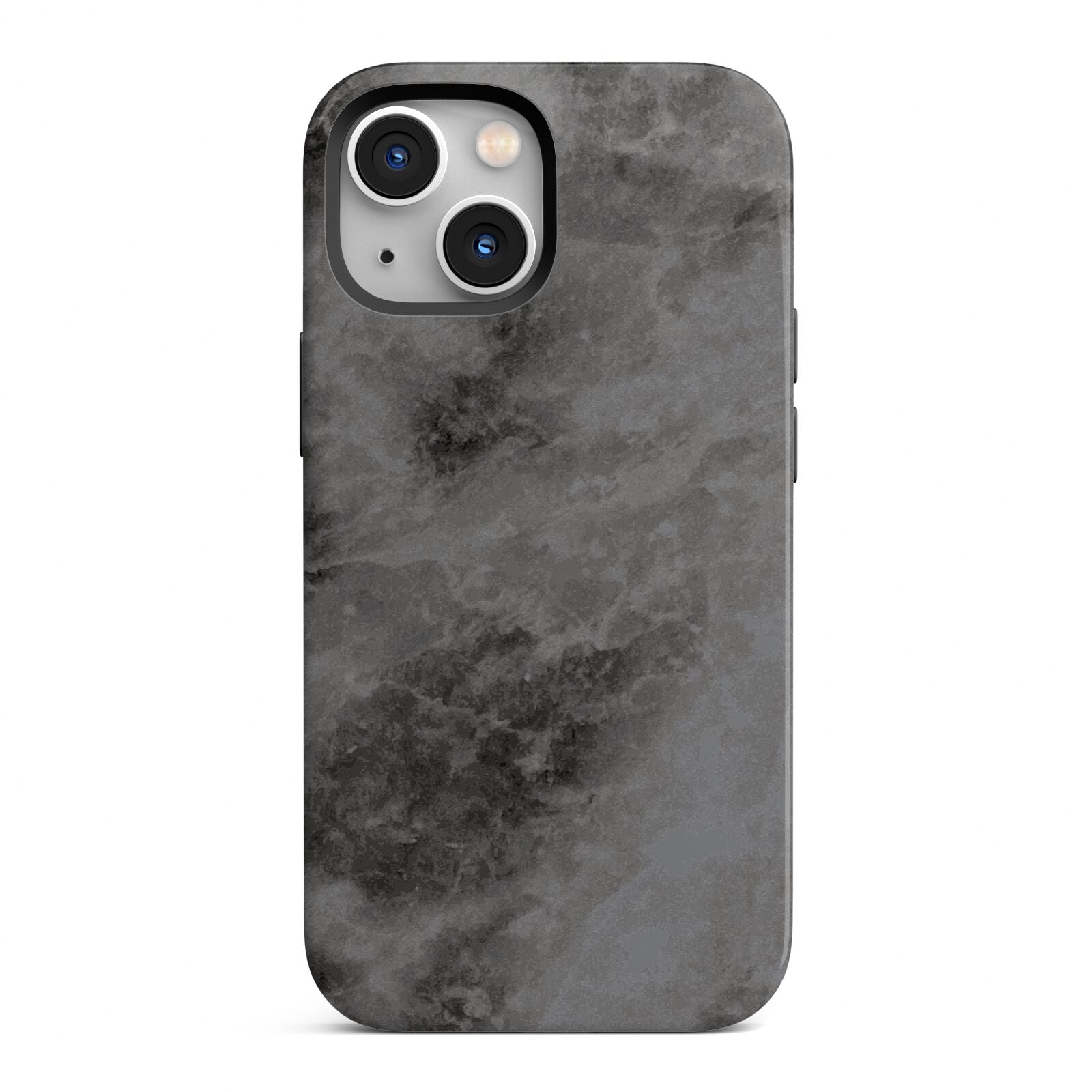 Faux Marble Grey Black iPhone 13 Mini Full Wrap 3D Tough Case