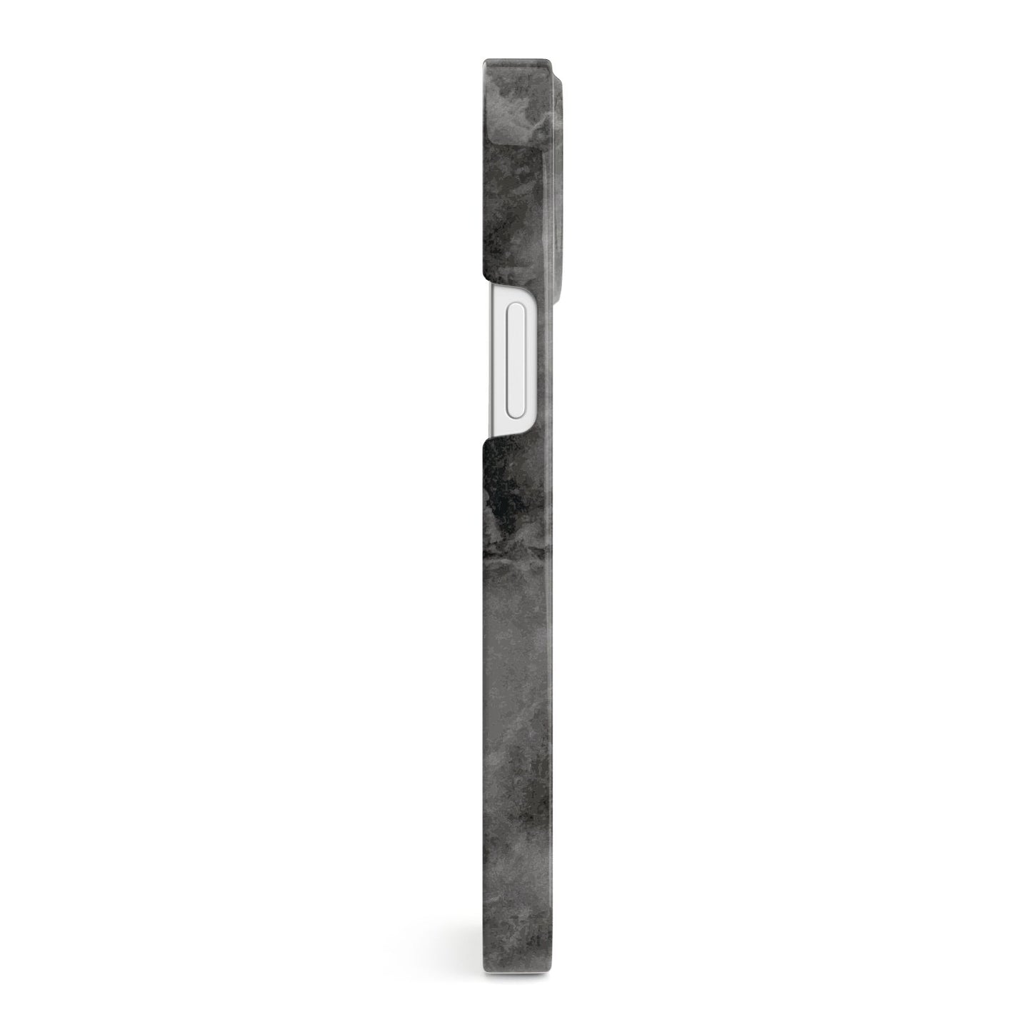 Faux Marble Grey Black iPhone 13 Mini Side Image 3D Snap Case