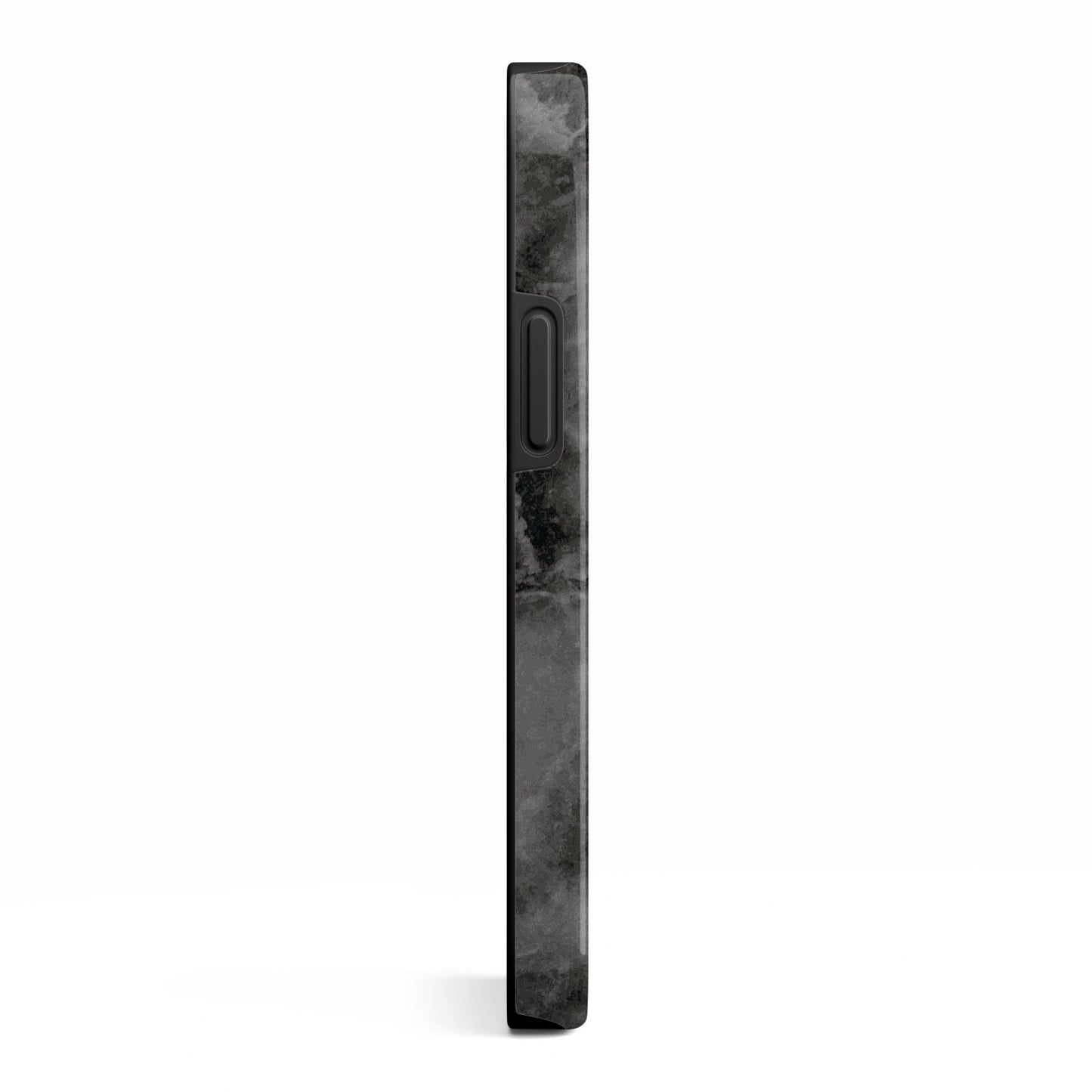 Faux Marble Grey Black iPhone 13 Mini Side Image 3D Tough Case