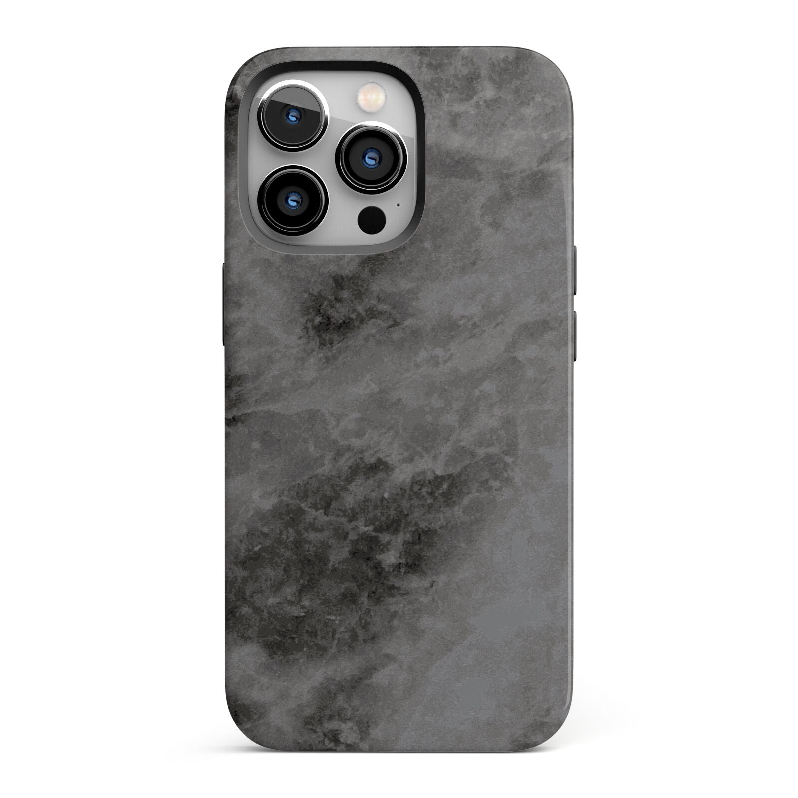 Faux Marble Grey Black iPhone 13 Pro Full Wrap 3D Tough Case