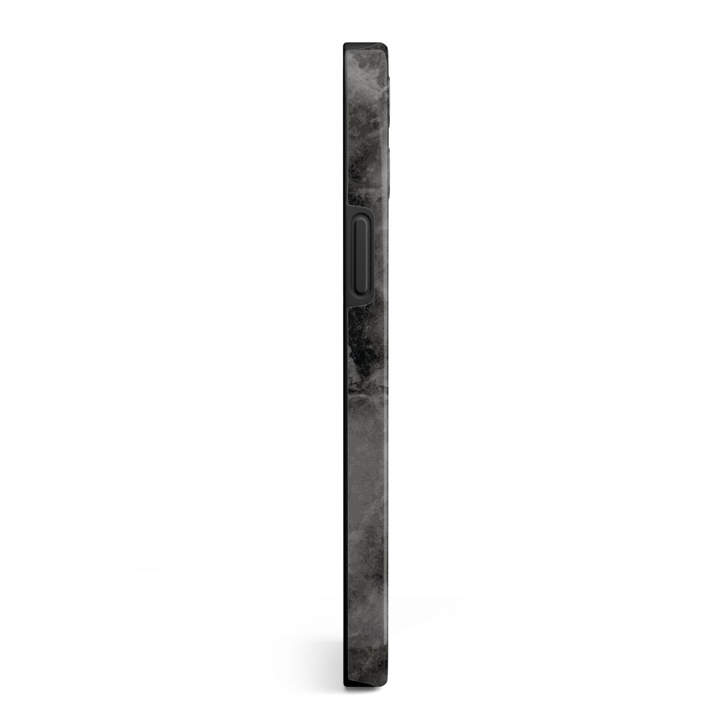 Faux Marble Grey Black iPhone 13 Pro Max Side Image 3D Tough Case