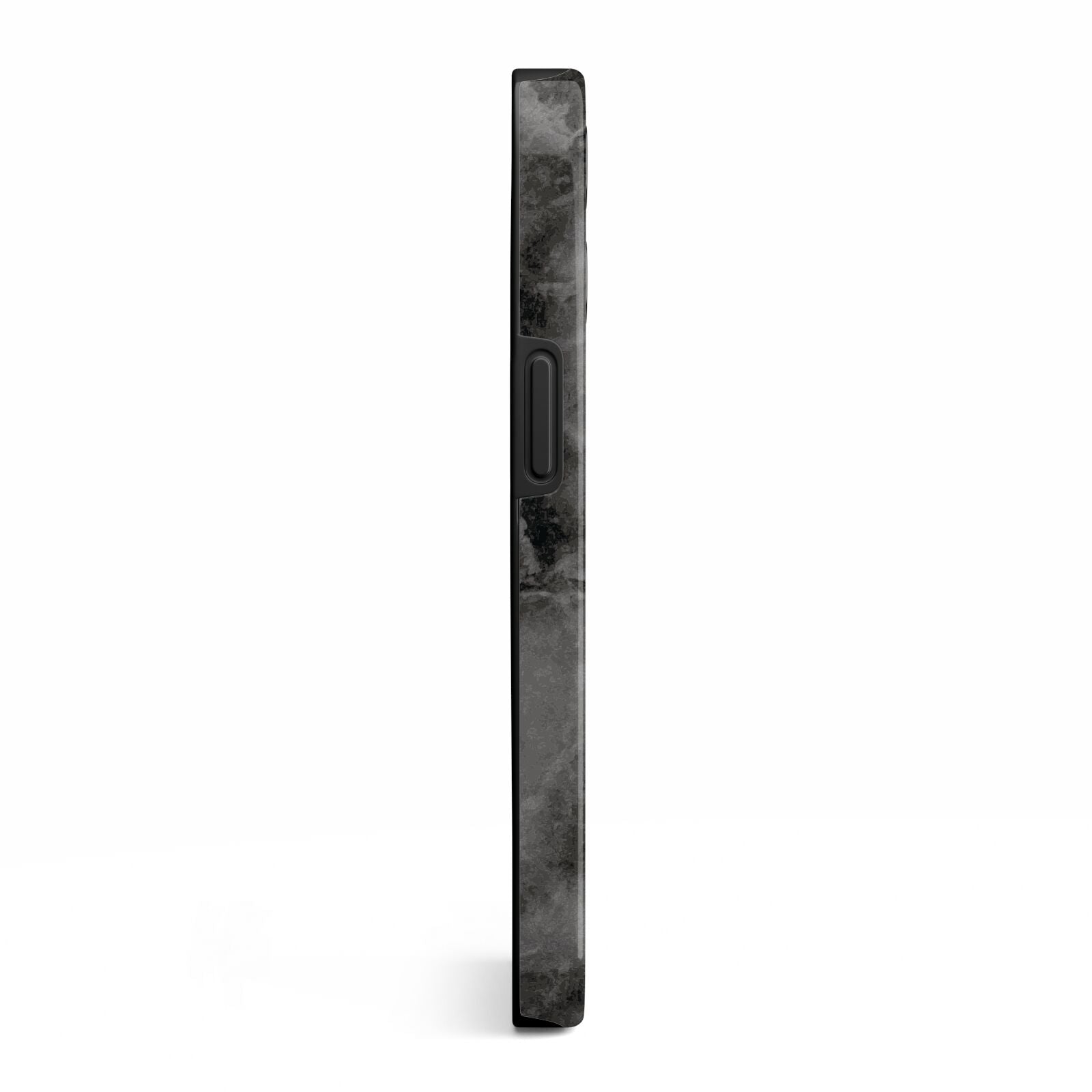 Faux Marble Grey Black iPhone 13 Pro Side Image 3D Tough Case