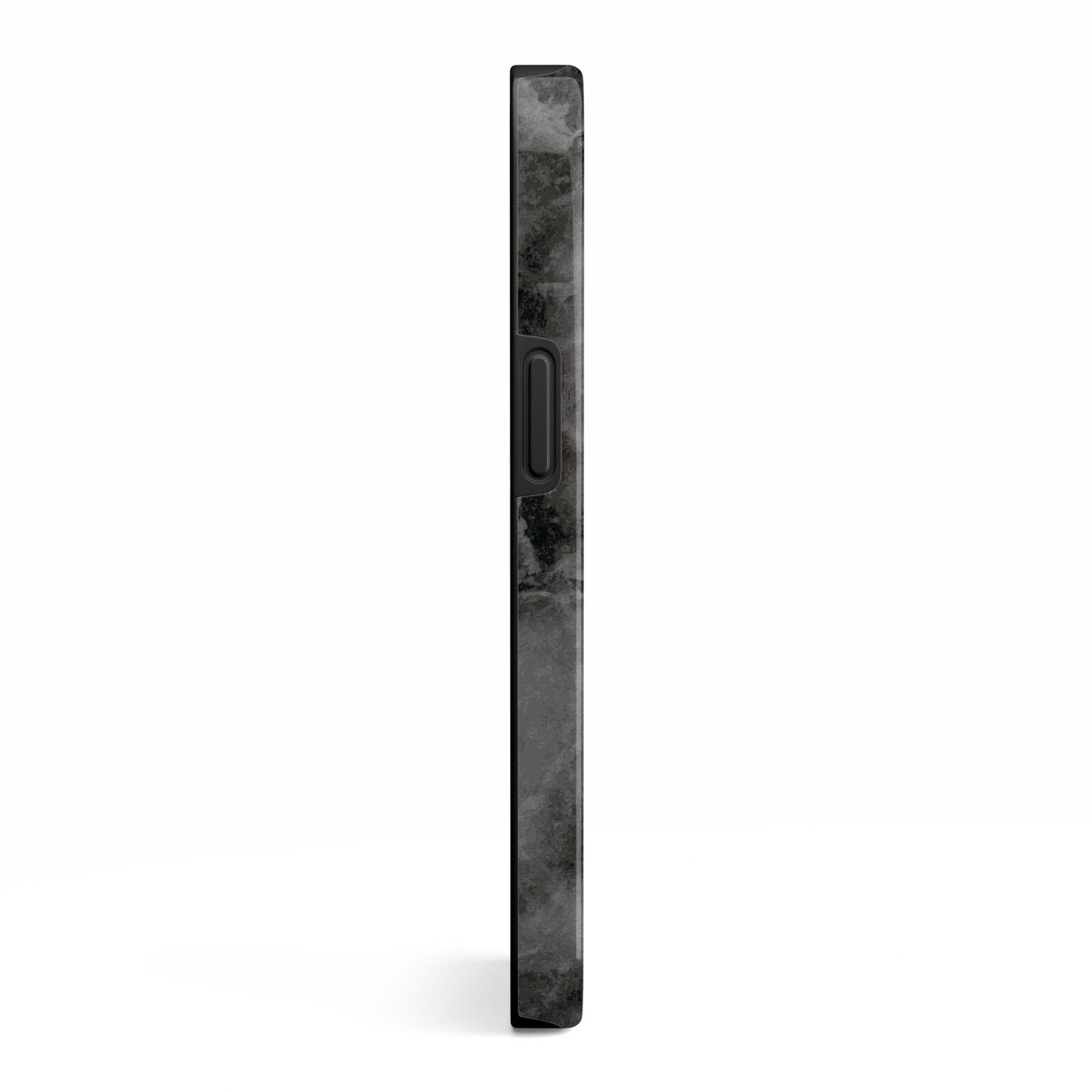 Faux Marble Grey Black iPhone 13 Side Image 3D Tough Case