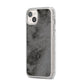 Faux Marble Grey Black iPhone 14 Plus Glitter Tough Case Starlight Angled Image