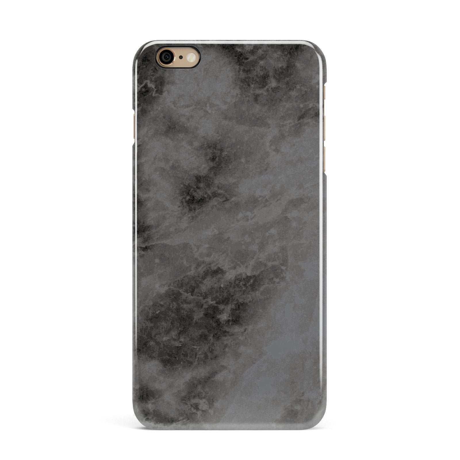 Faux Marble Grey Black iPhone 6 Plus 3D Snap Case on Gold Phone