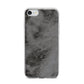 Faux Marble Grey Black iPhone 7 Bumper Case on Silver iPhone