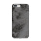 Faux Marble Grey Black iPhone 7 Plus Bumper Case on Silver iPhone