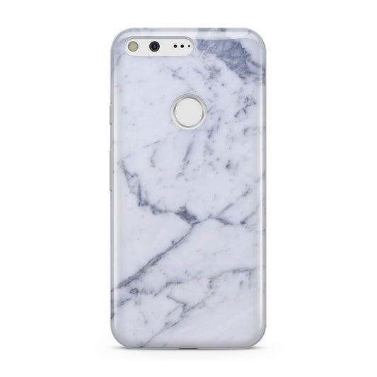 Faux Marble Grey White Google Pixel Case