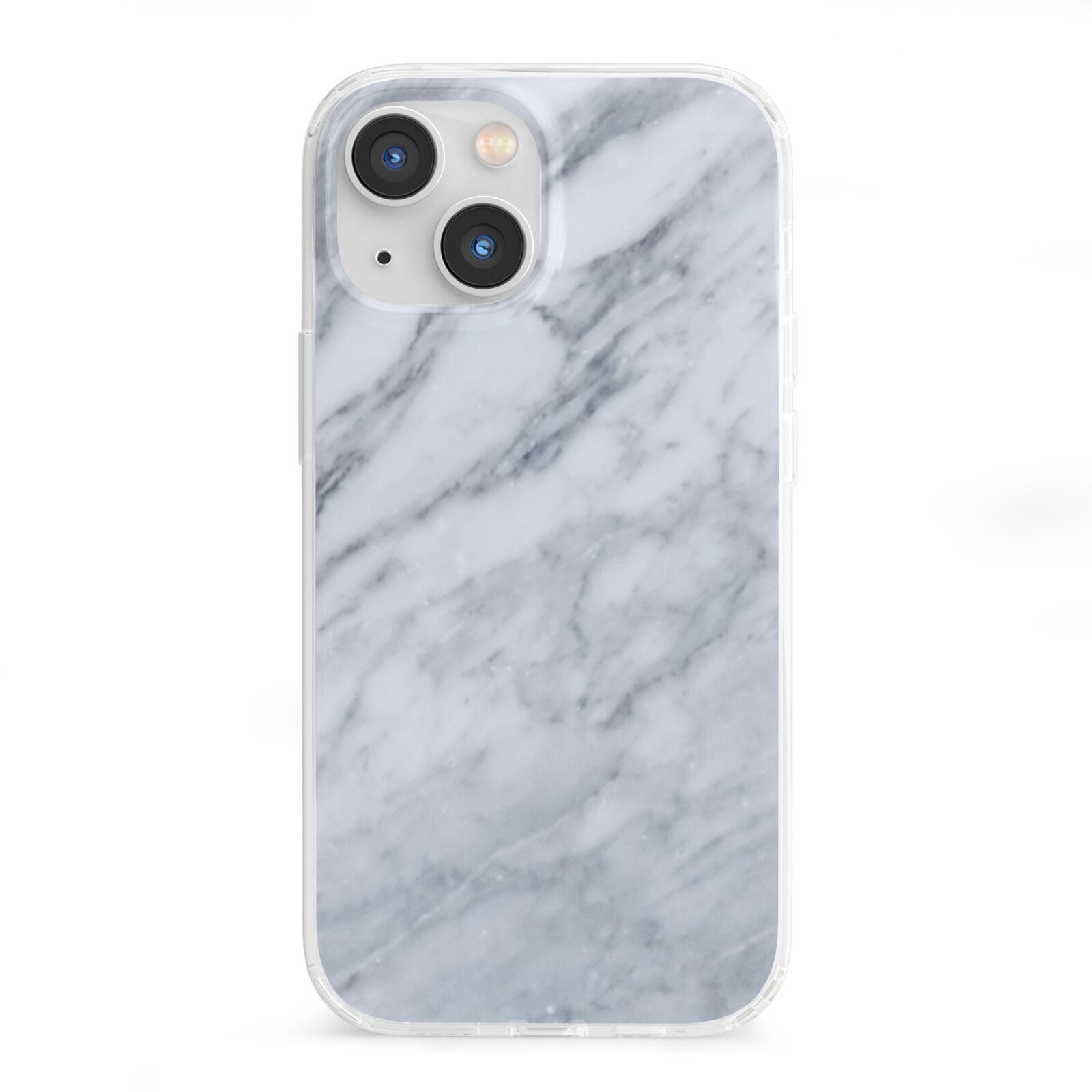 Faux Marble Italian Grey iPhone 13 Mini Clear Bumper Case