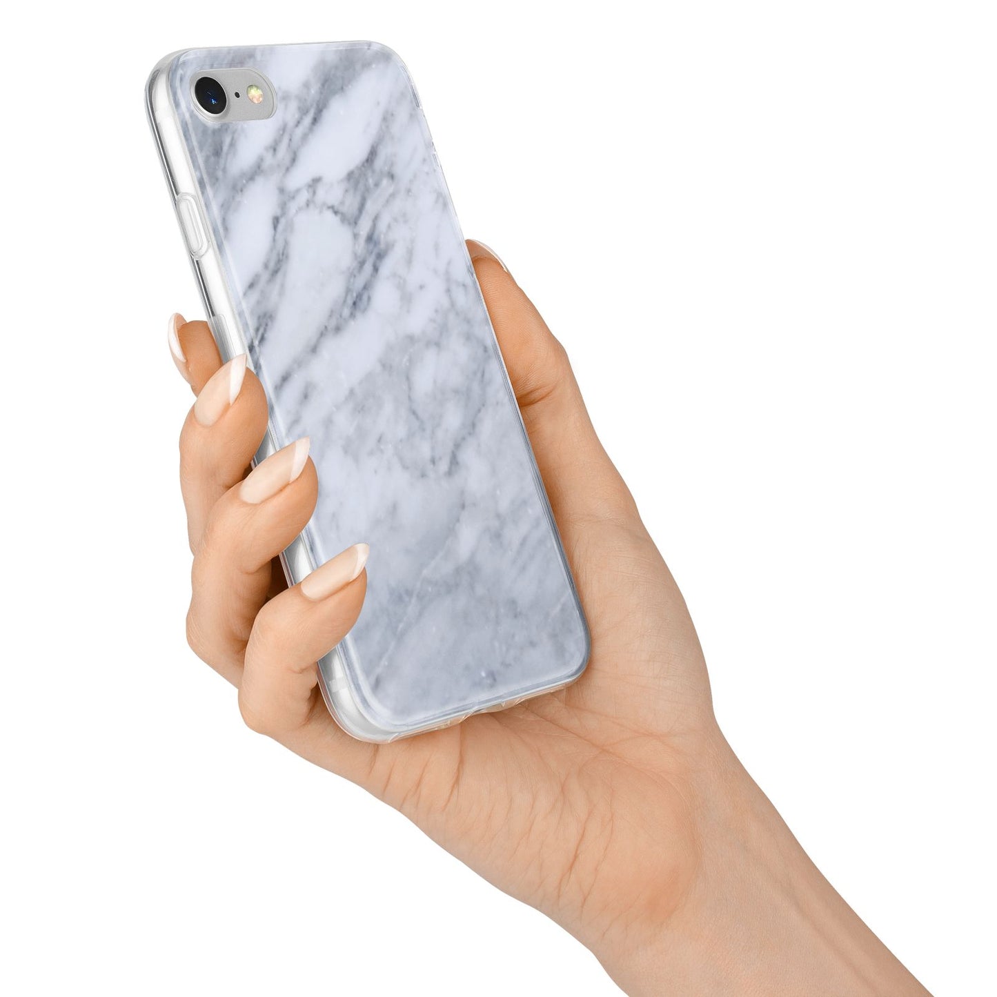 Faux Marble Italian Grey iPhone 7 Bumper Case on Silver iPhone Alternative Image