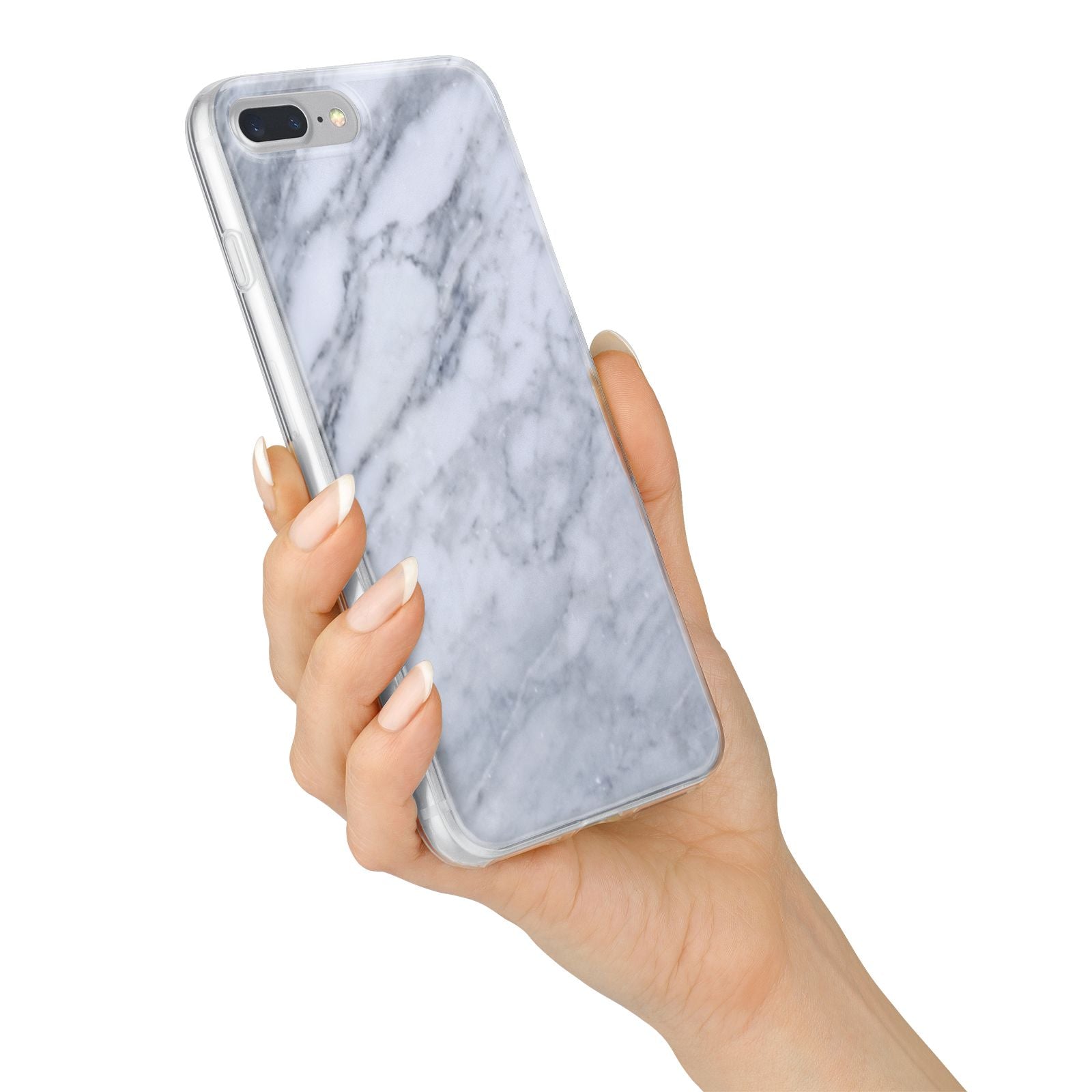 Faux Marble Italian Grey iPhone 7 Plus Bumper Case on Silver iPhone Alternative Image