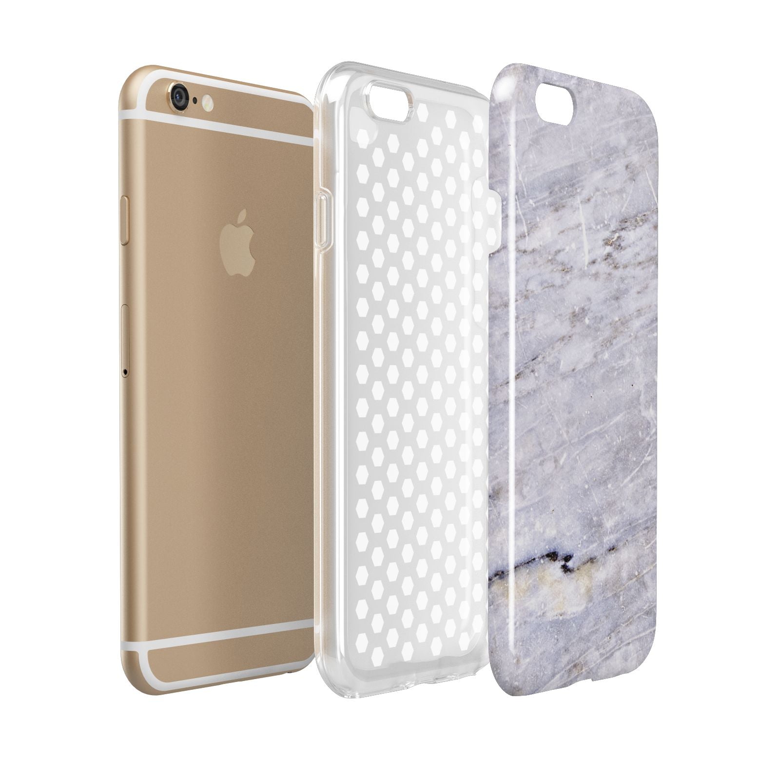 Faux Marble Mid Grey Apple iPhone 6 3D Tough Case Expanded view