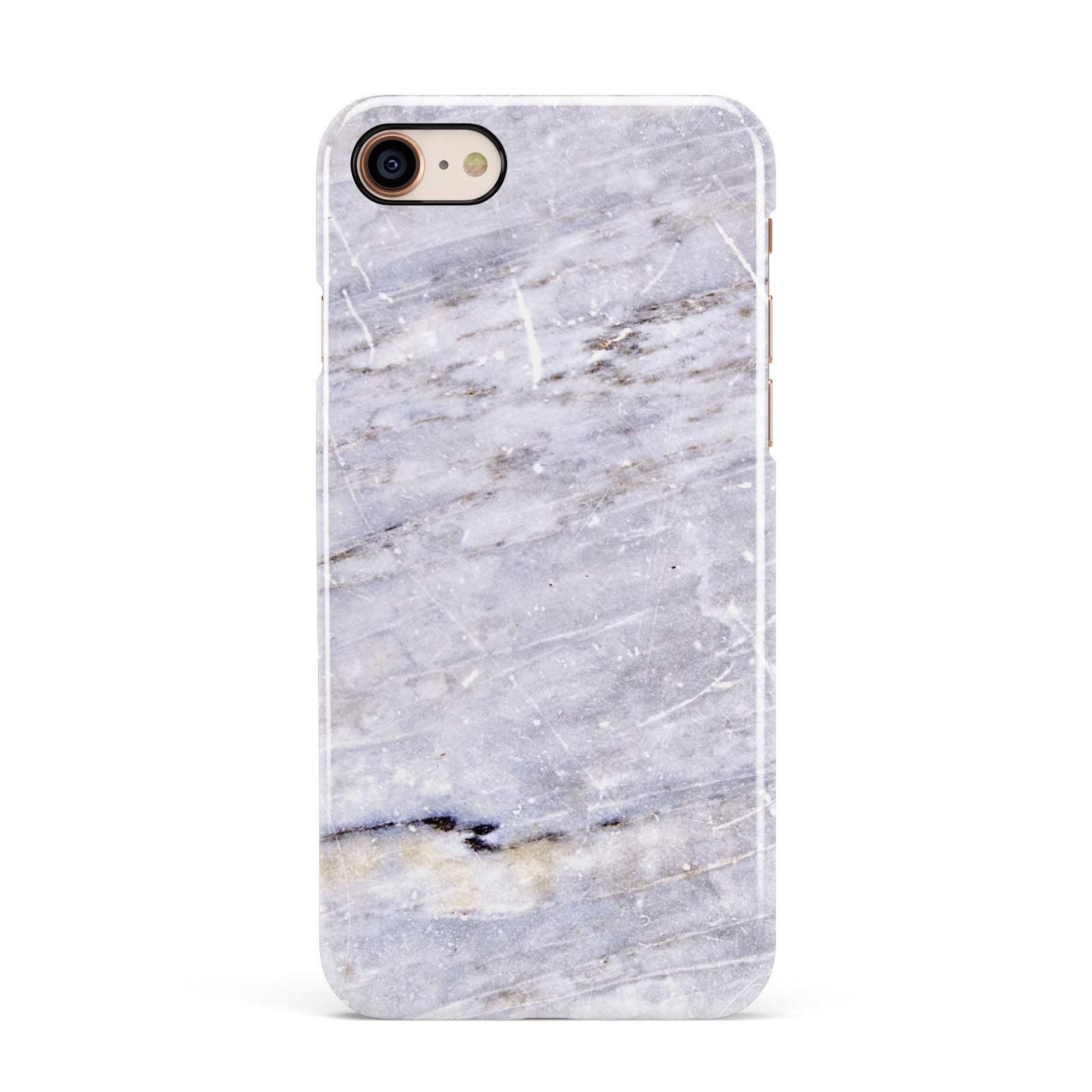 Faux Marble Mid Grey Apple iPhone 7 8 3D Snap Case