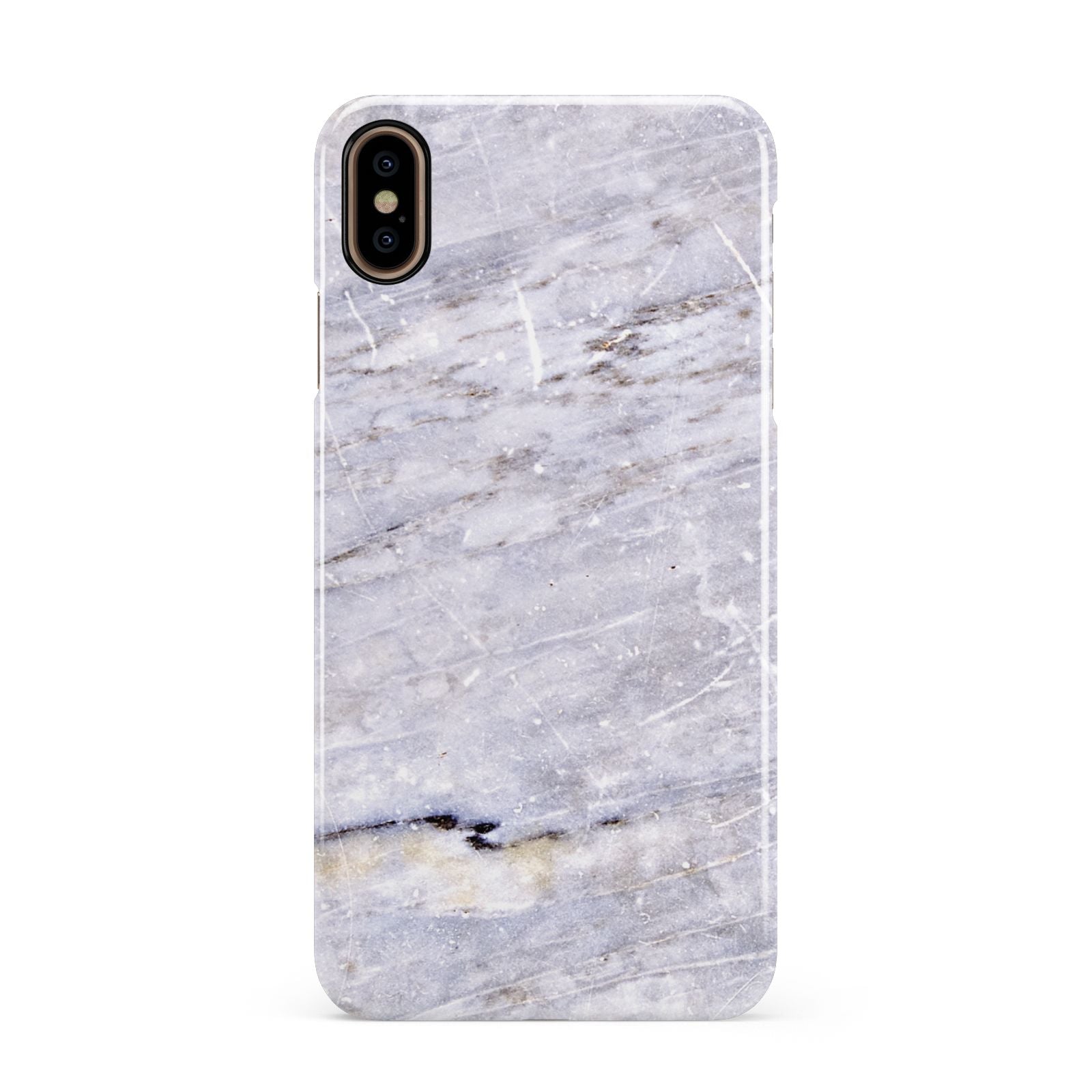 Faux Marble Mid Grey Apple iPhone Xs Max 3D Snap Case