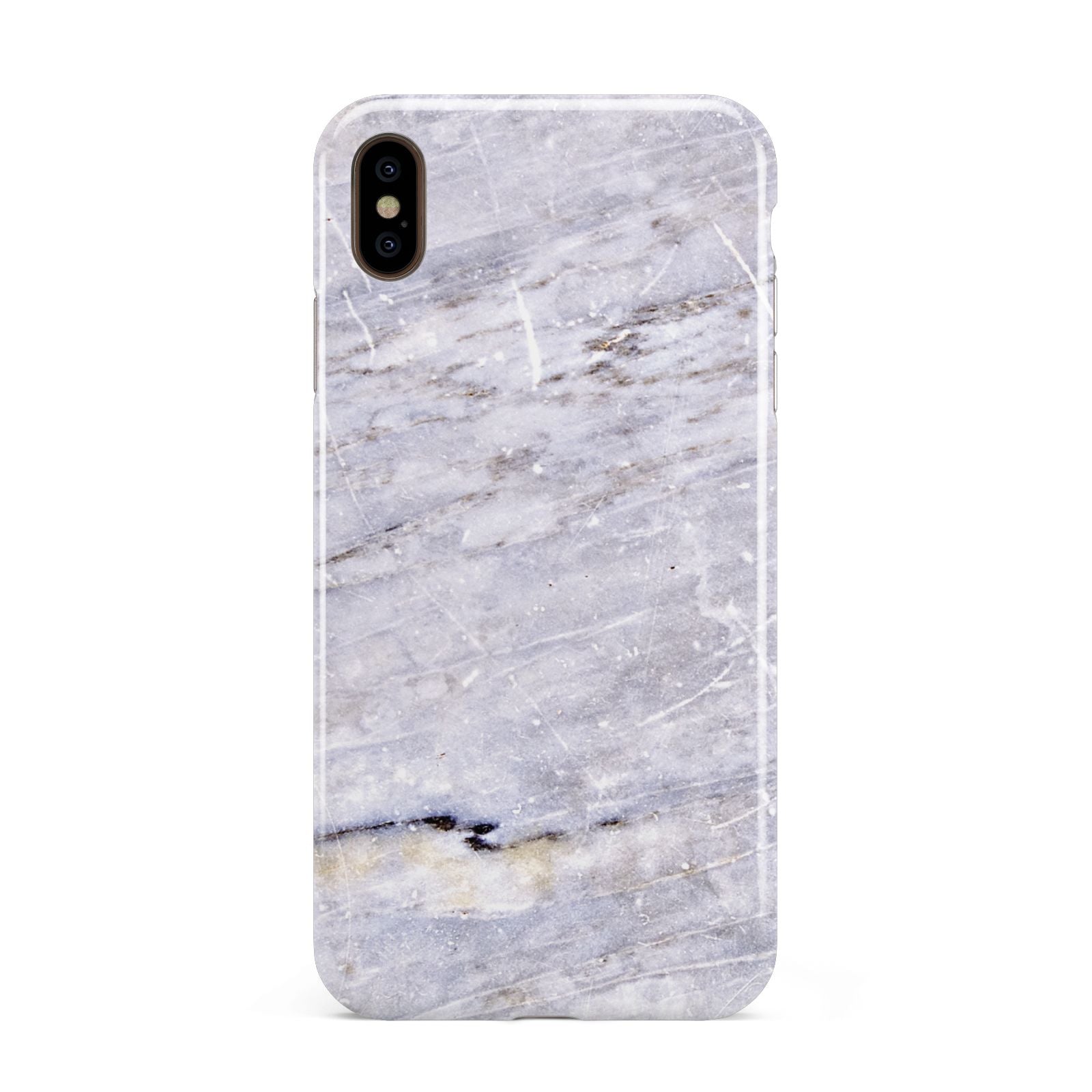 Faux Marble Mid Grey Apple iPhone Xs Max 3D Tough Case