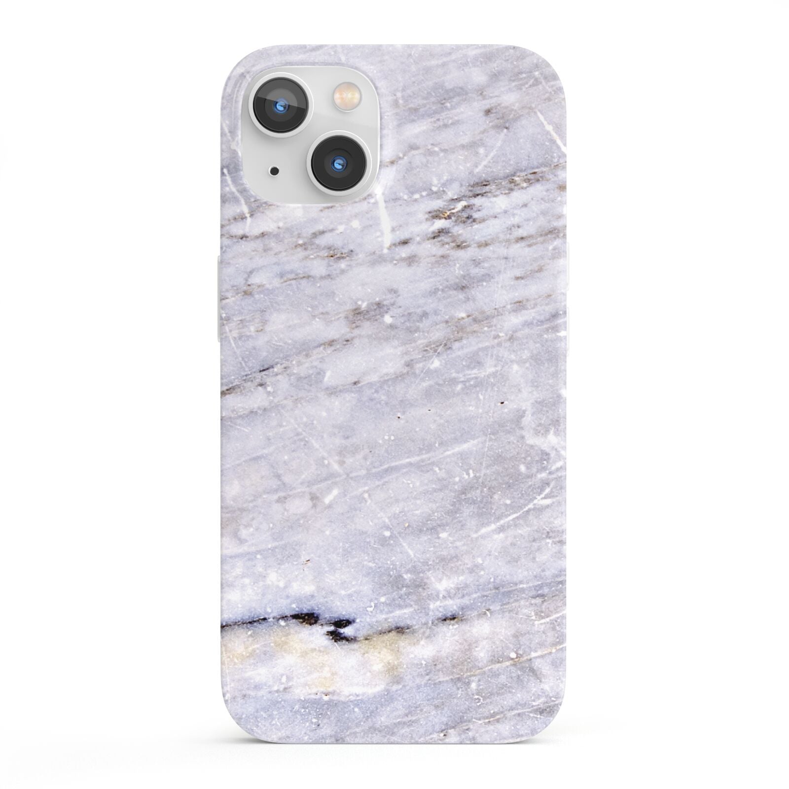 Faux Marble Mid Grey iPhone 13 Full Wrap 3D Snap Case