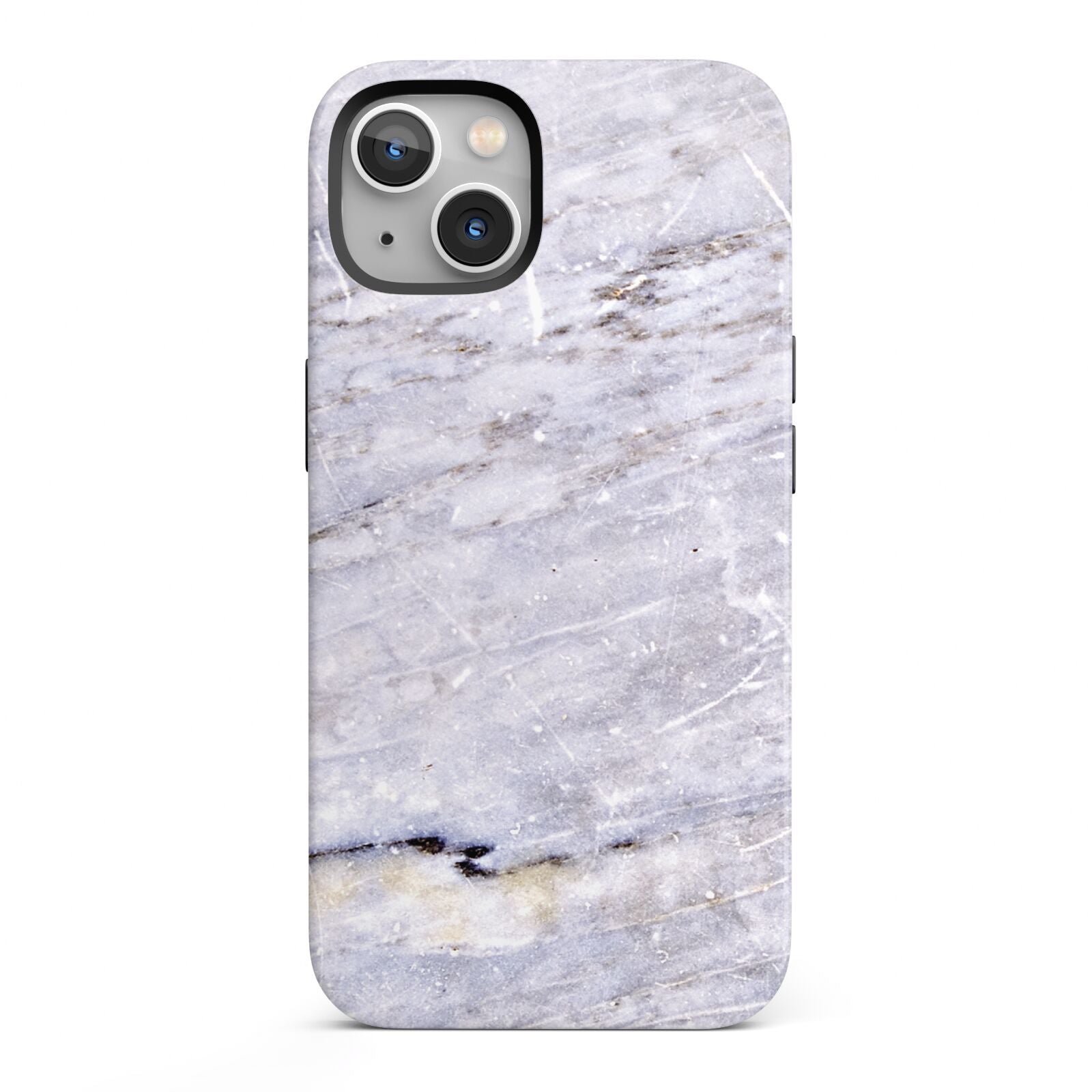 Faux Marble Mid Grey iPhone 13 Full Wrap 3D Tough Case