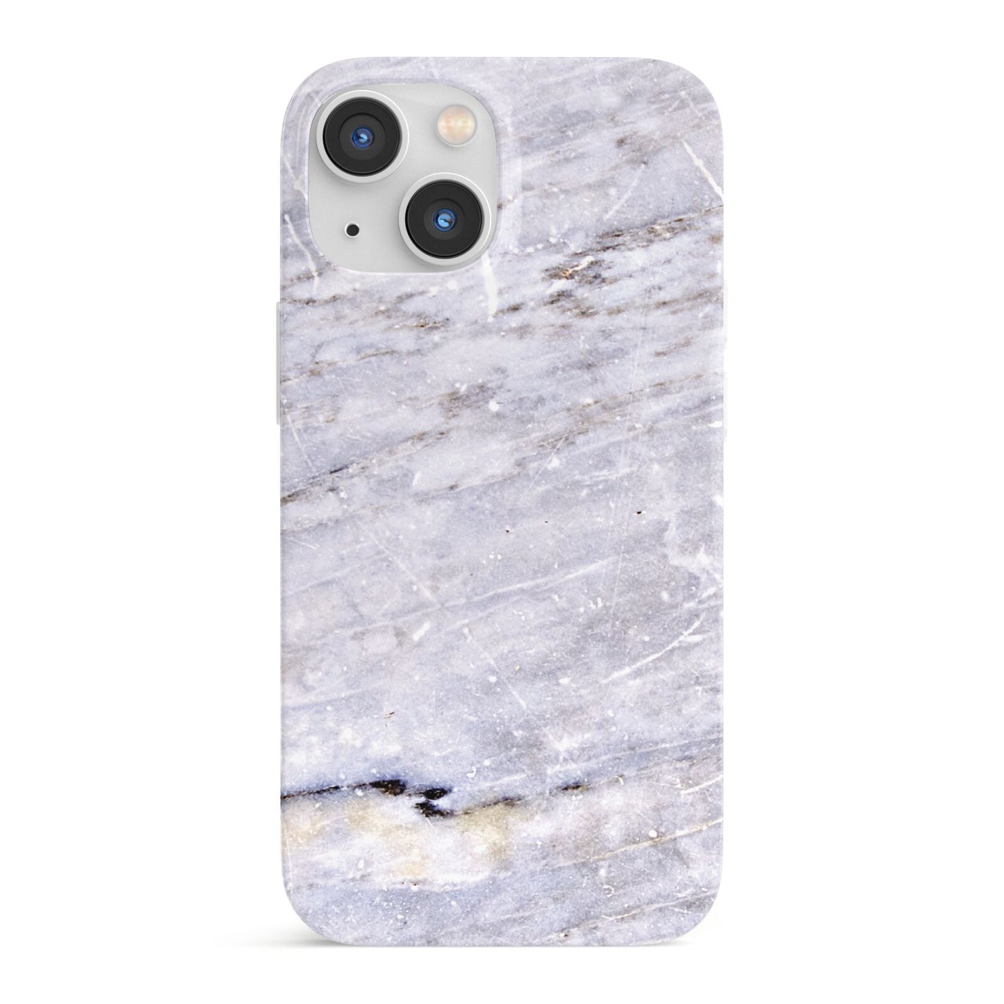 Faux Marble Mid Grey iPhone 13 Mini Full Wrap 3D Snap Case