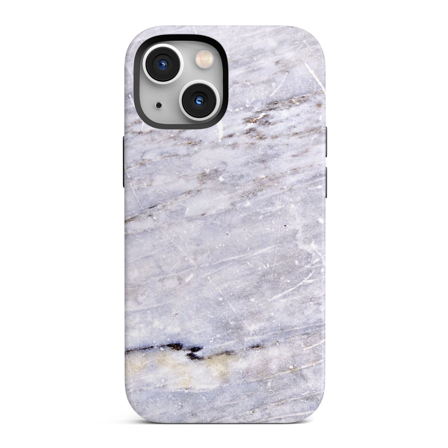 Faux Marble Mid Grey iPhone 13 Mini Full Wrap 3D Tough Case