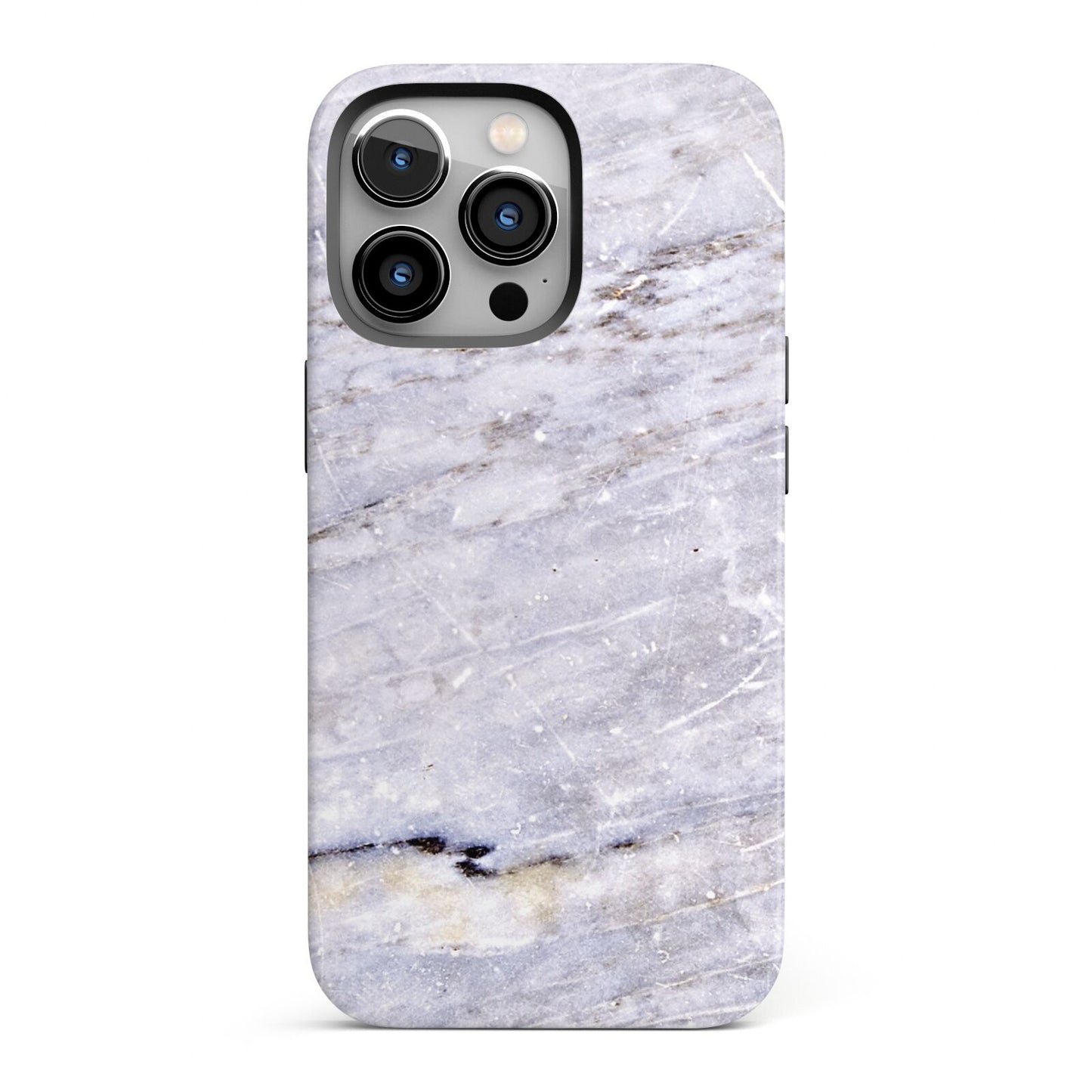 Faux Marble Mid Grey iPhone 13 Pro Full Wrap 3D Tough Case