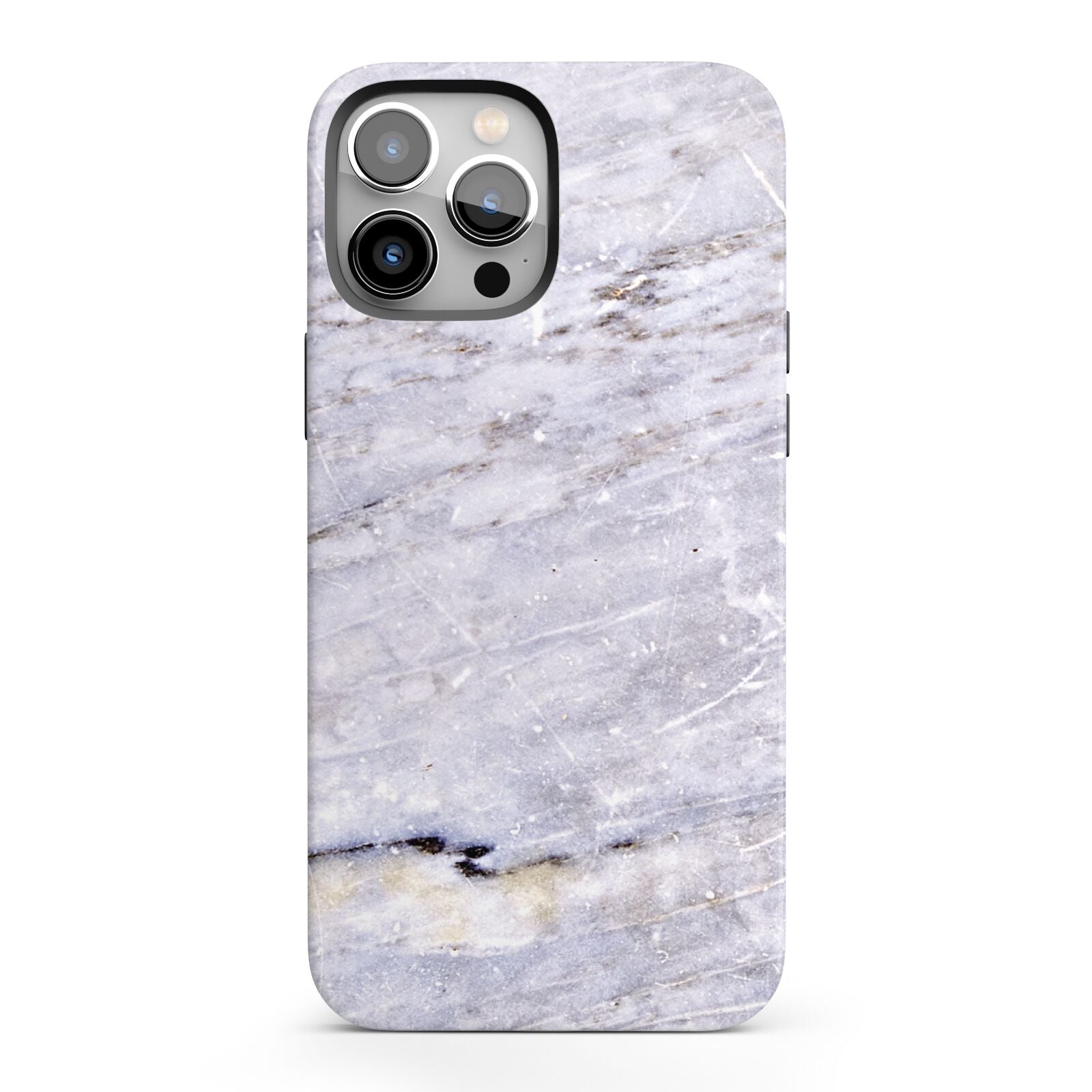 Faux Marble Mid Grey iPhone 13 Pro Max Full Wrap 3D Tough Case