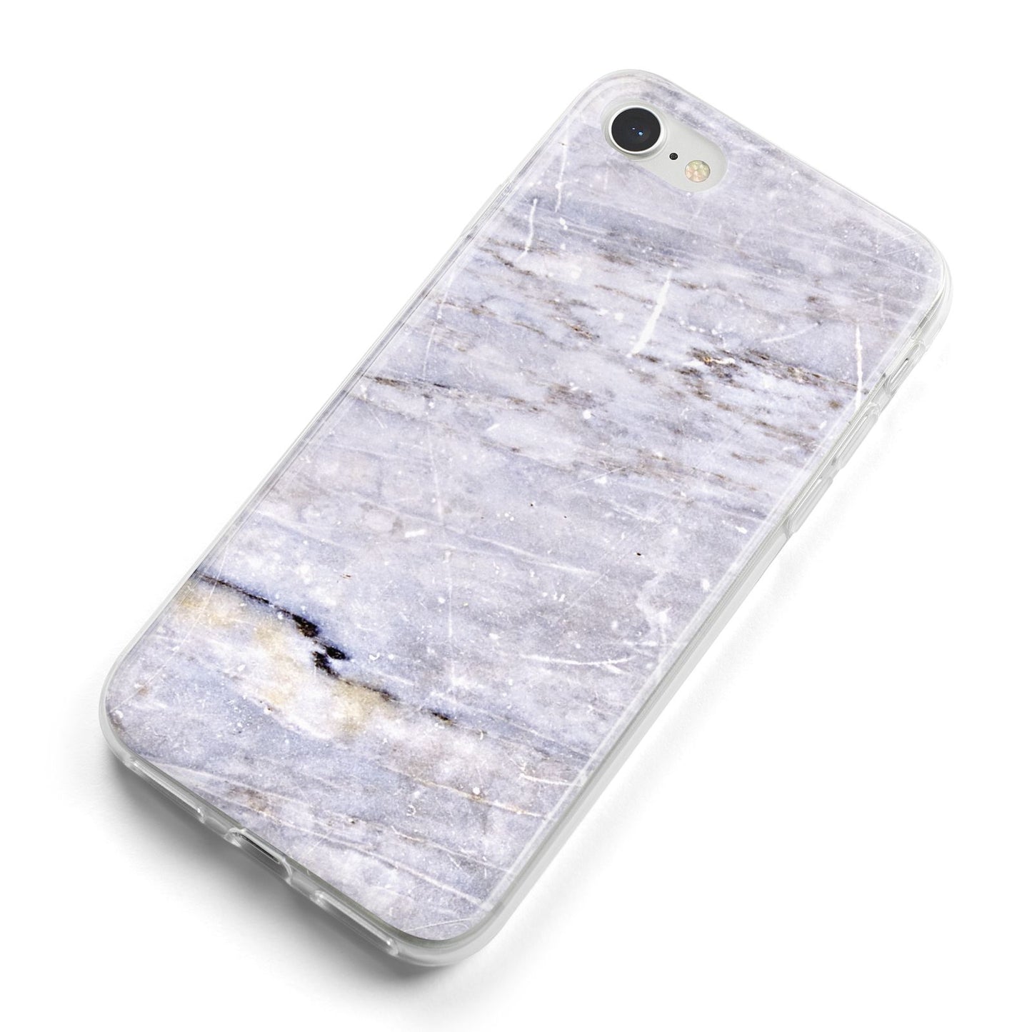 Faux Marble Mid Grey iPhone 8 Bumper Case on Silver iPhone Alternative Image